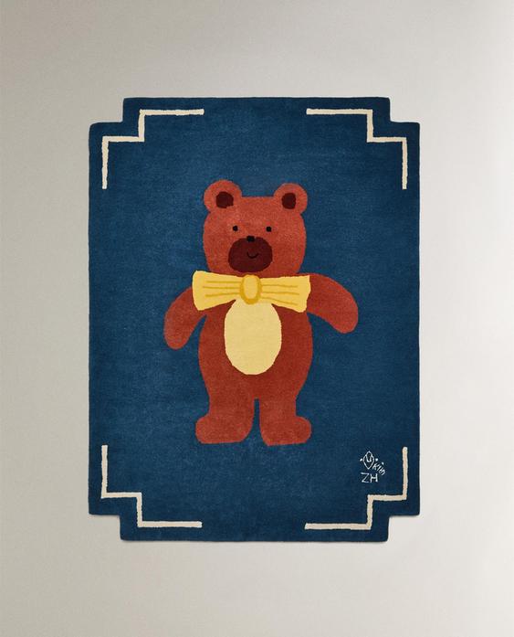 TAPPETO PER BAMBINI IN LANA ORSO X THE ANIMALS OBSERVATORY