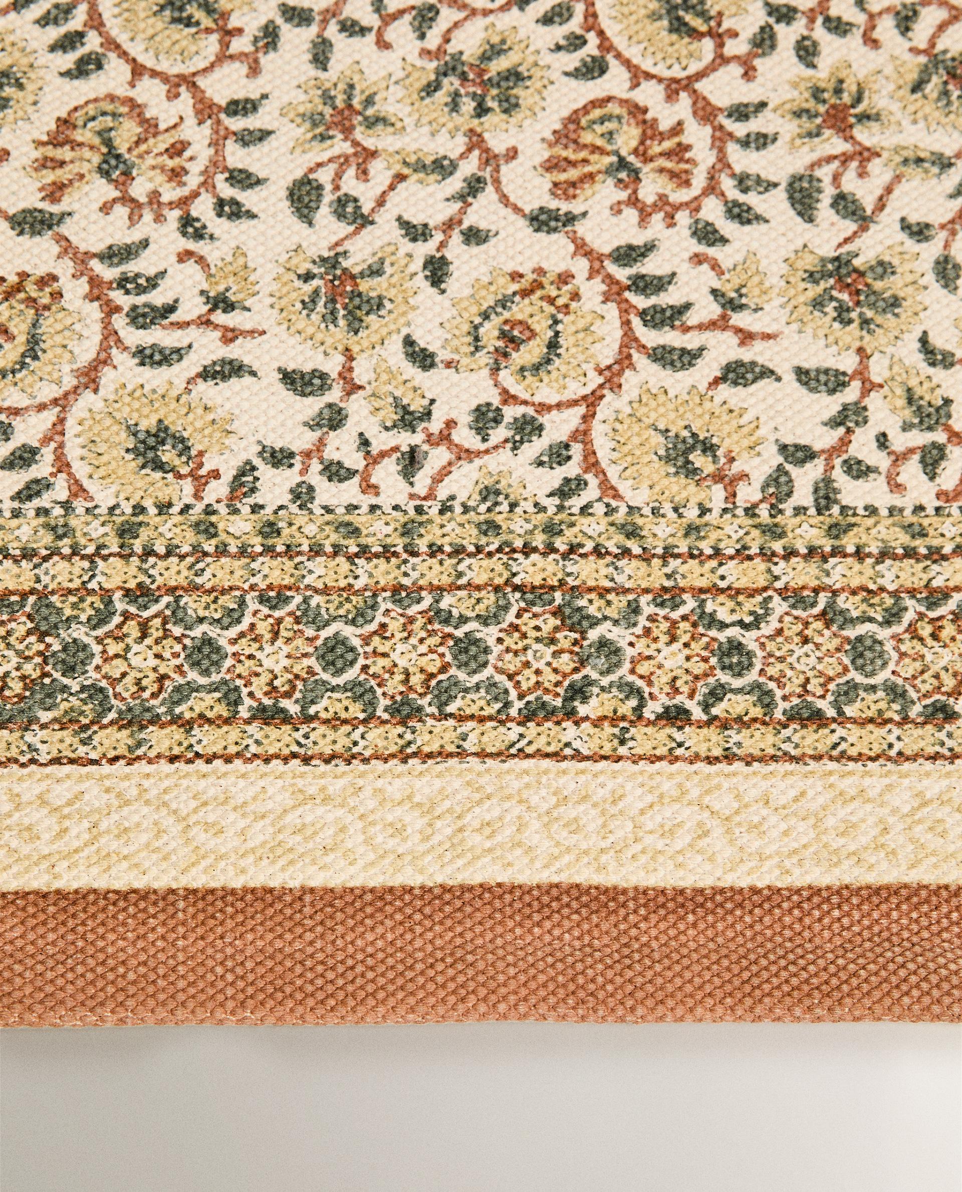 COLOUR BLOCK PRINT COTTON RUG product thumbnail 16