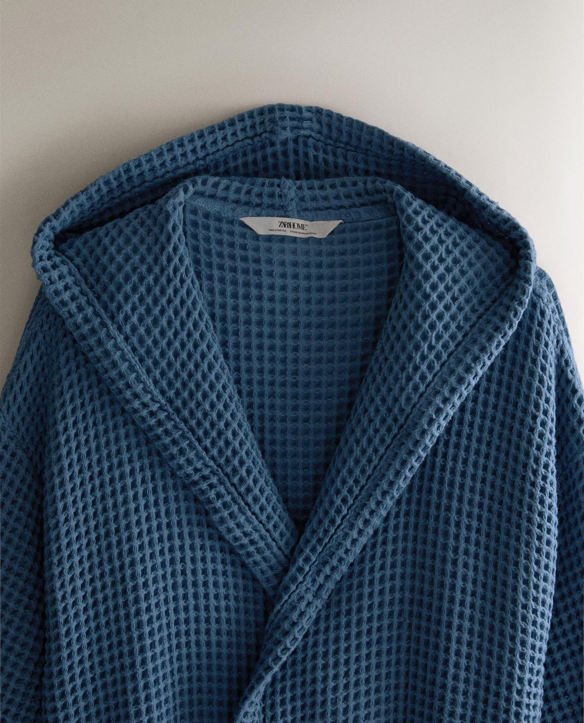 COTTON WAFFLE-TEXTURE BATHROBE product thumbnail 4