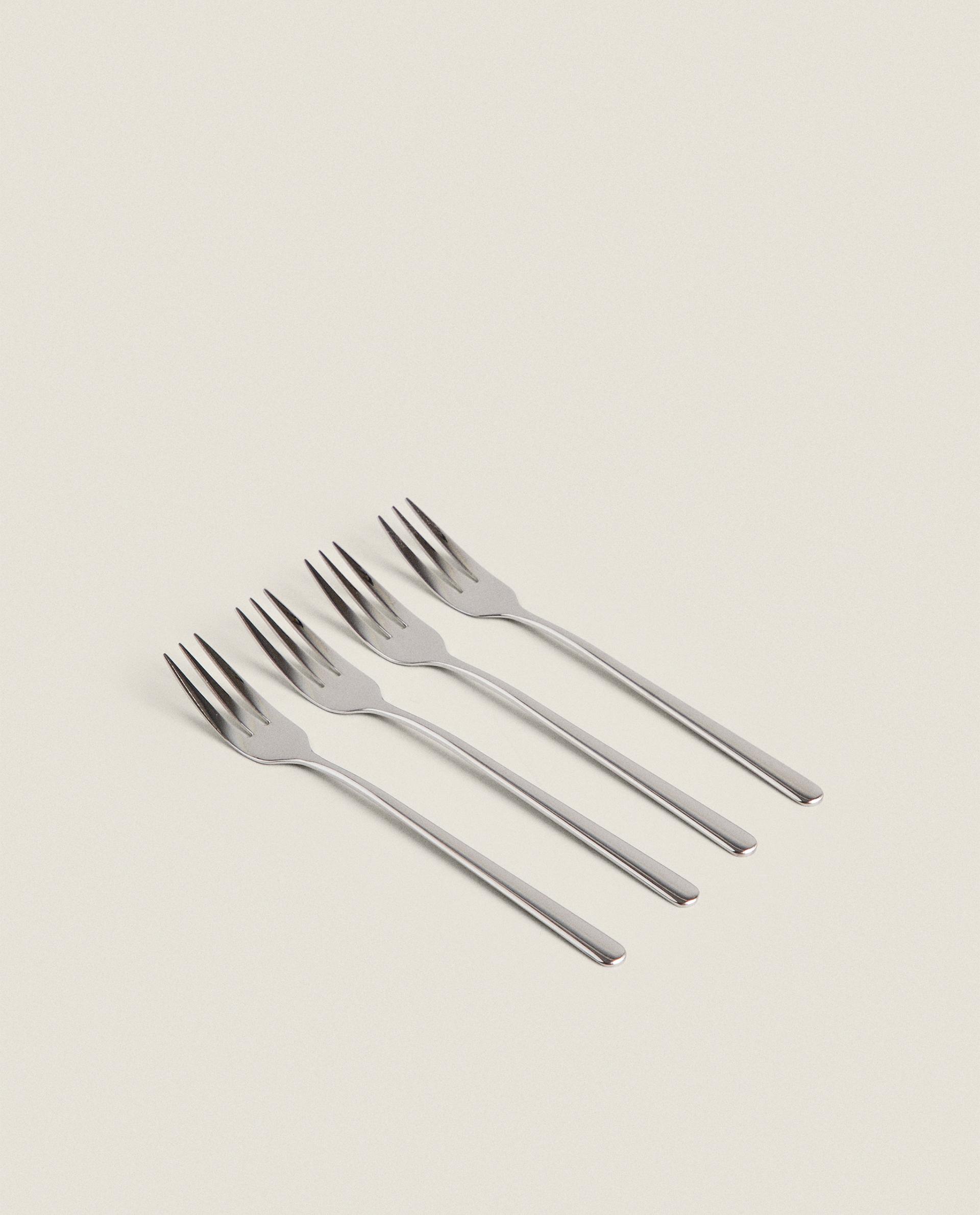 PACK OF SHINY STEEL DESSERT FORKS (PACK OF 4) product thumbnail 5