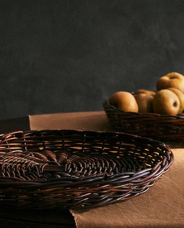 ROUND THICK RATTAN BASKET