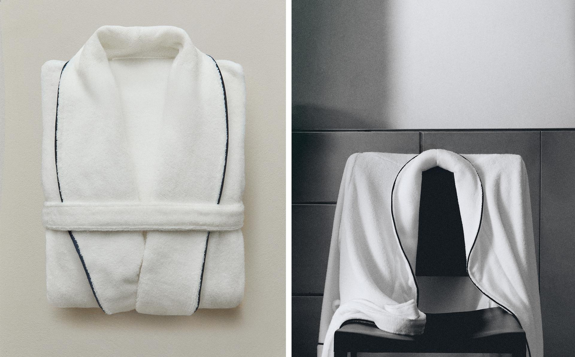 BATHROBE WITH PIPING (400 GXM²) BATHROBE WITH PIPING (400 GXM²)