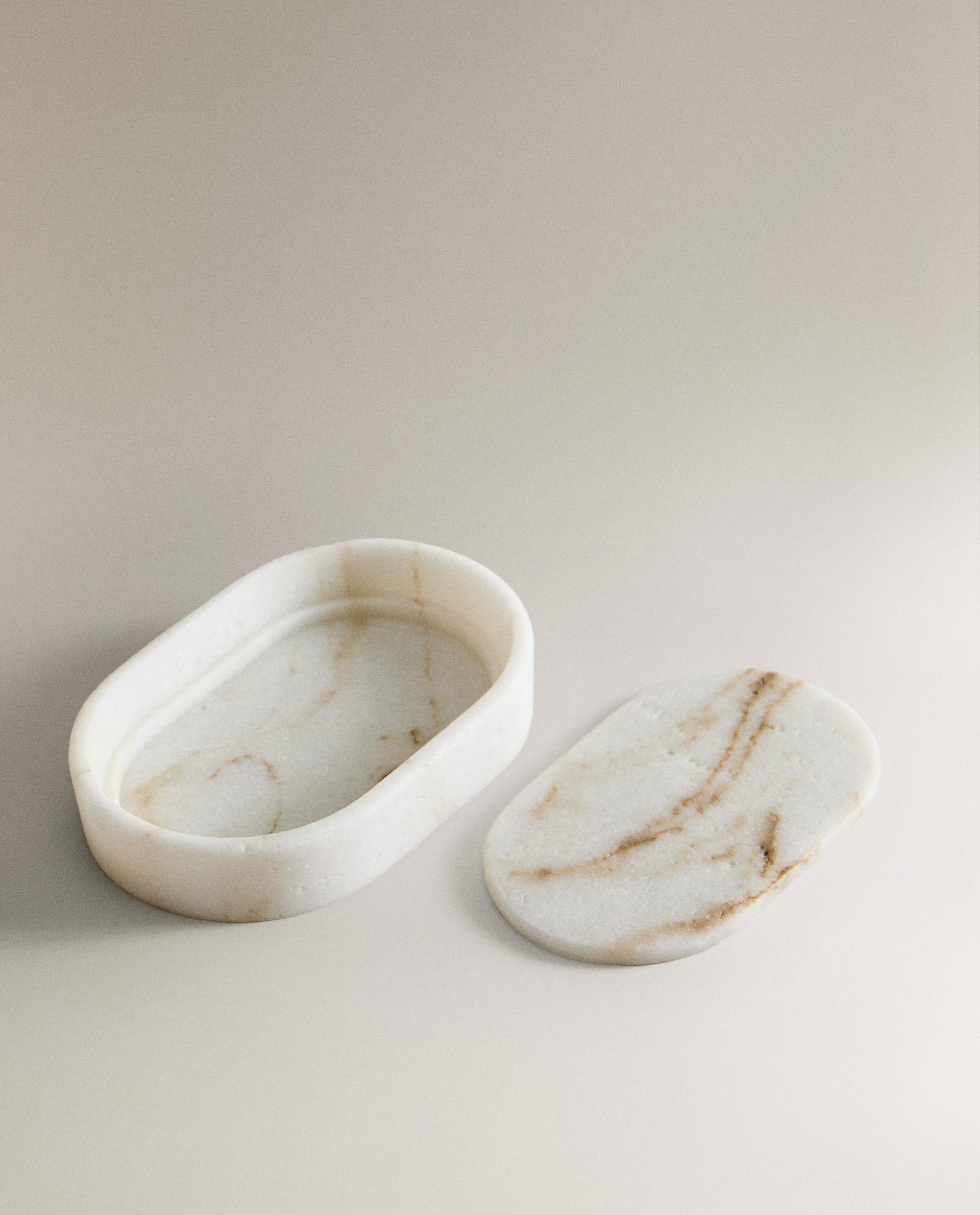 MARBLE-EFFECT BATHROOM SOAP DISH product thumbnail 4