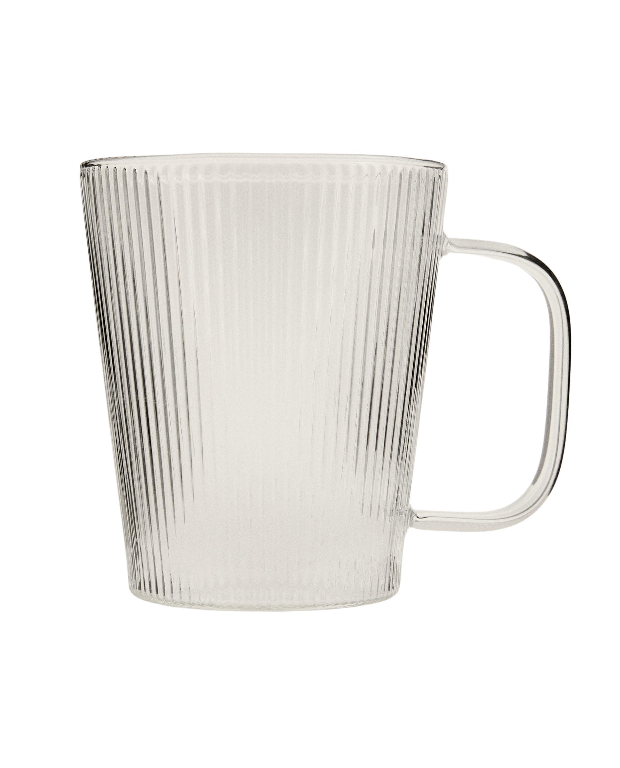 BOROSILICATE GLASS MUG WITH LINES product thumbnail 12