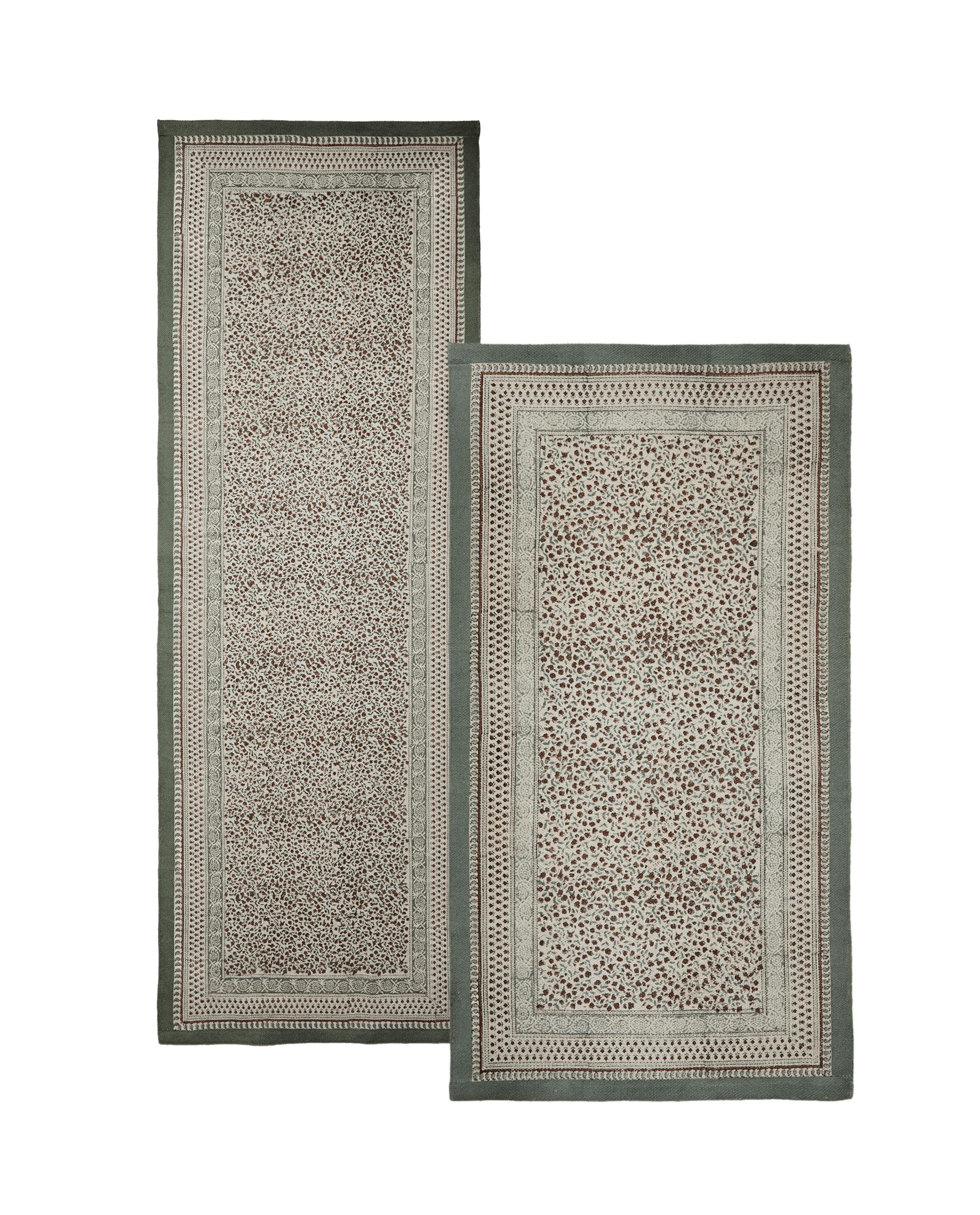 COTTON BLOCK PRINT RUG