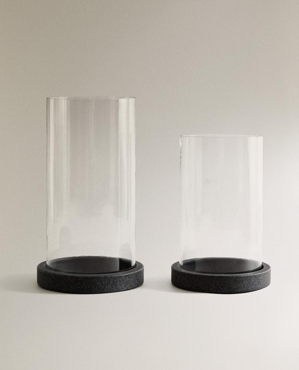 GLASS LANTERN VASE
