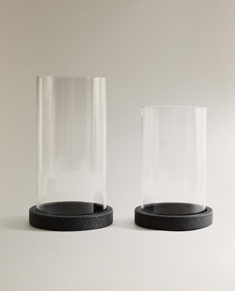 GLASS LANTERN VASE