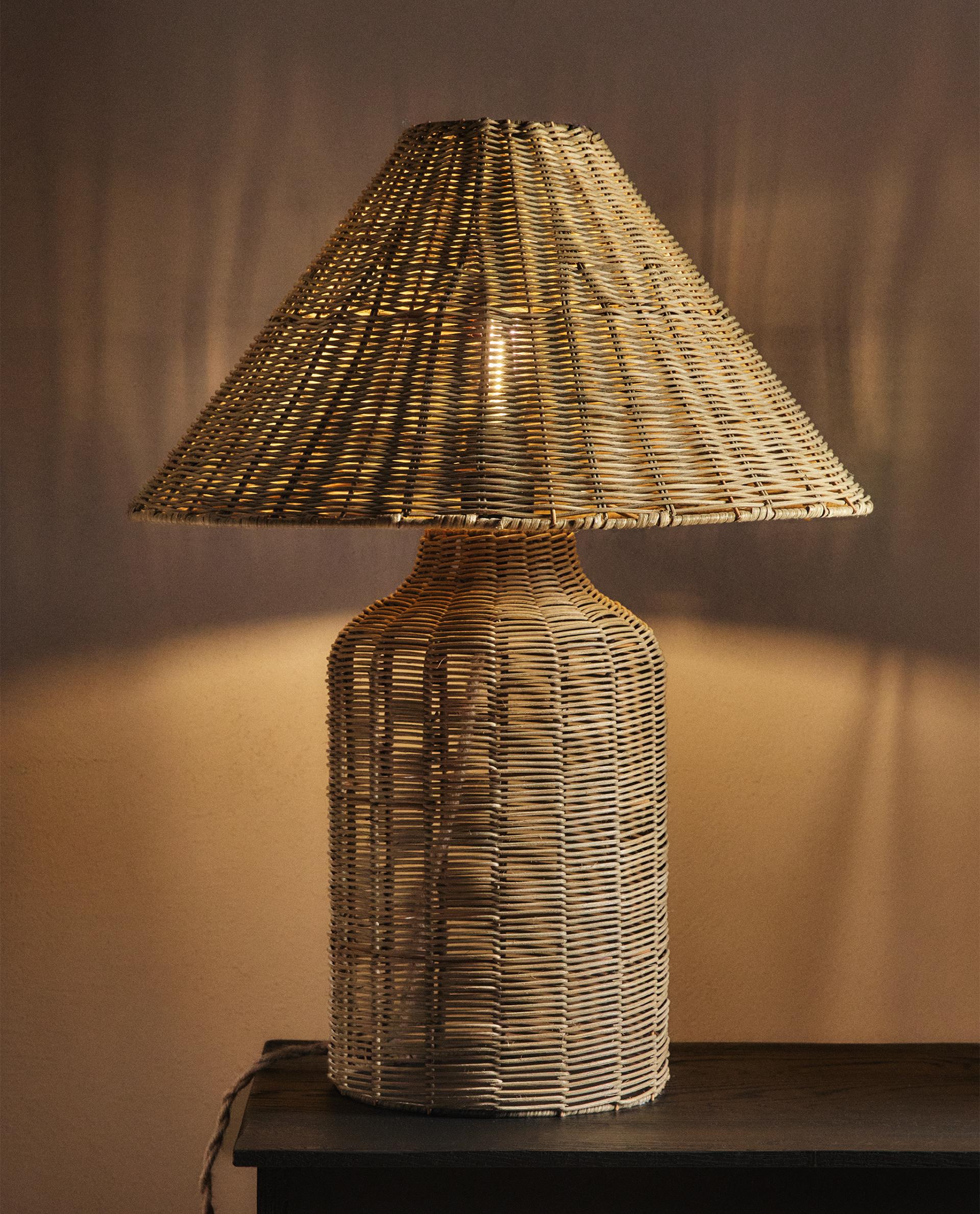 Rattan lamp discount