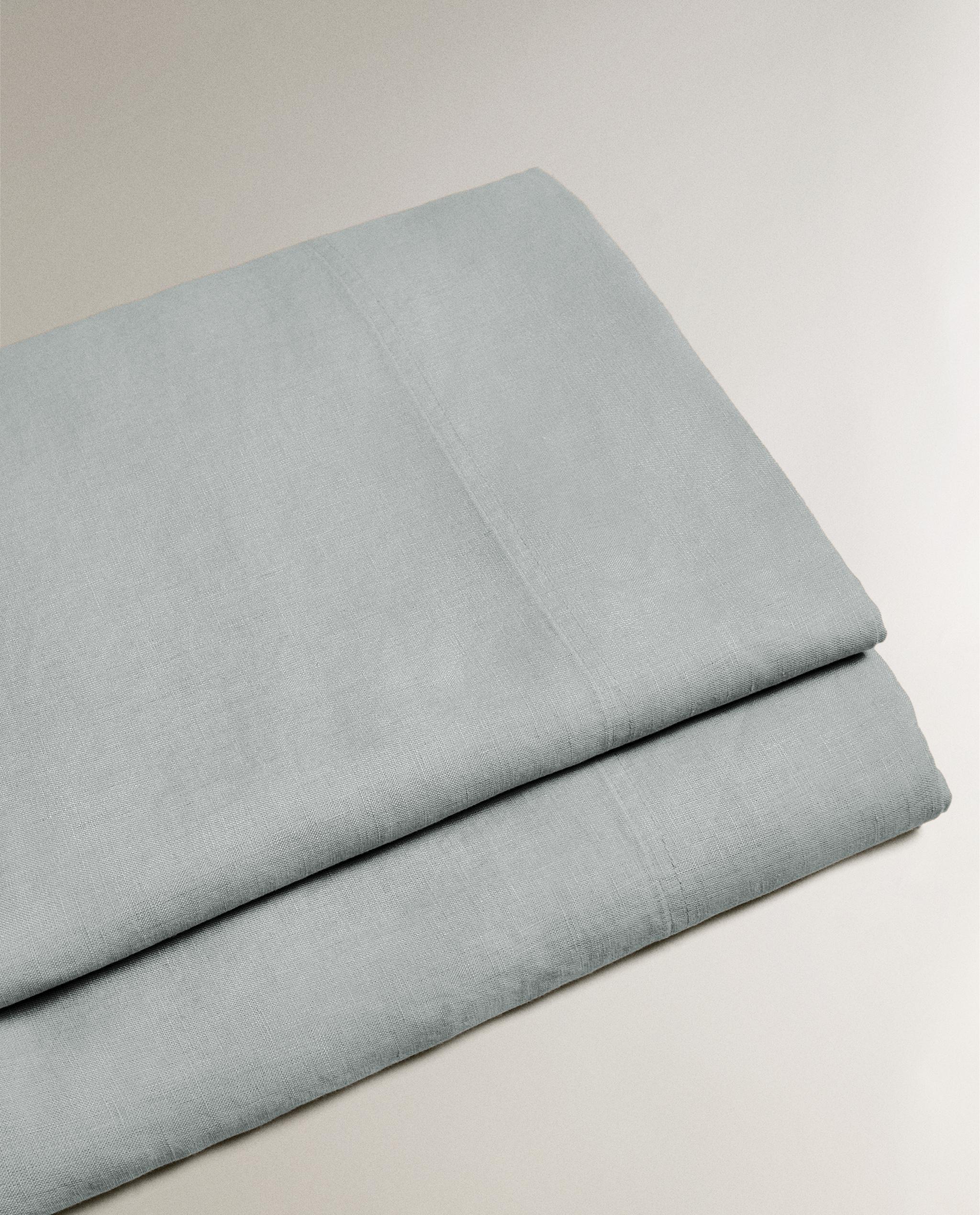 WASHED LINEN FLAT SHEET