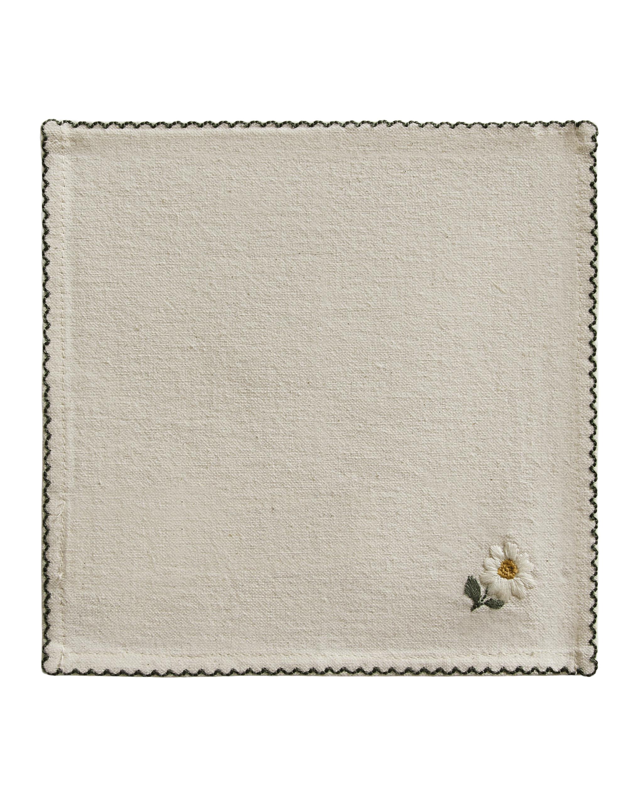 PACK OF EMBROIDERED FLORAL NAPKINS (PACK OF 4) product thumbnail 5