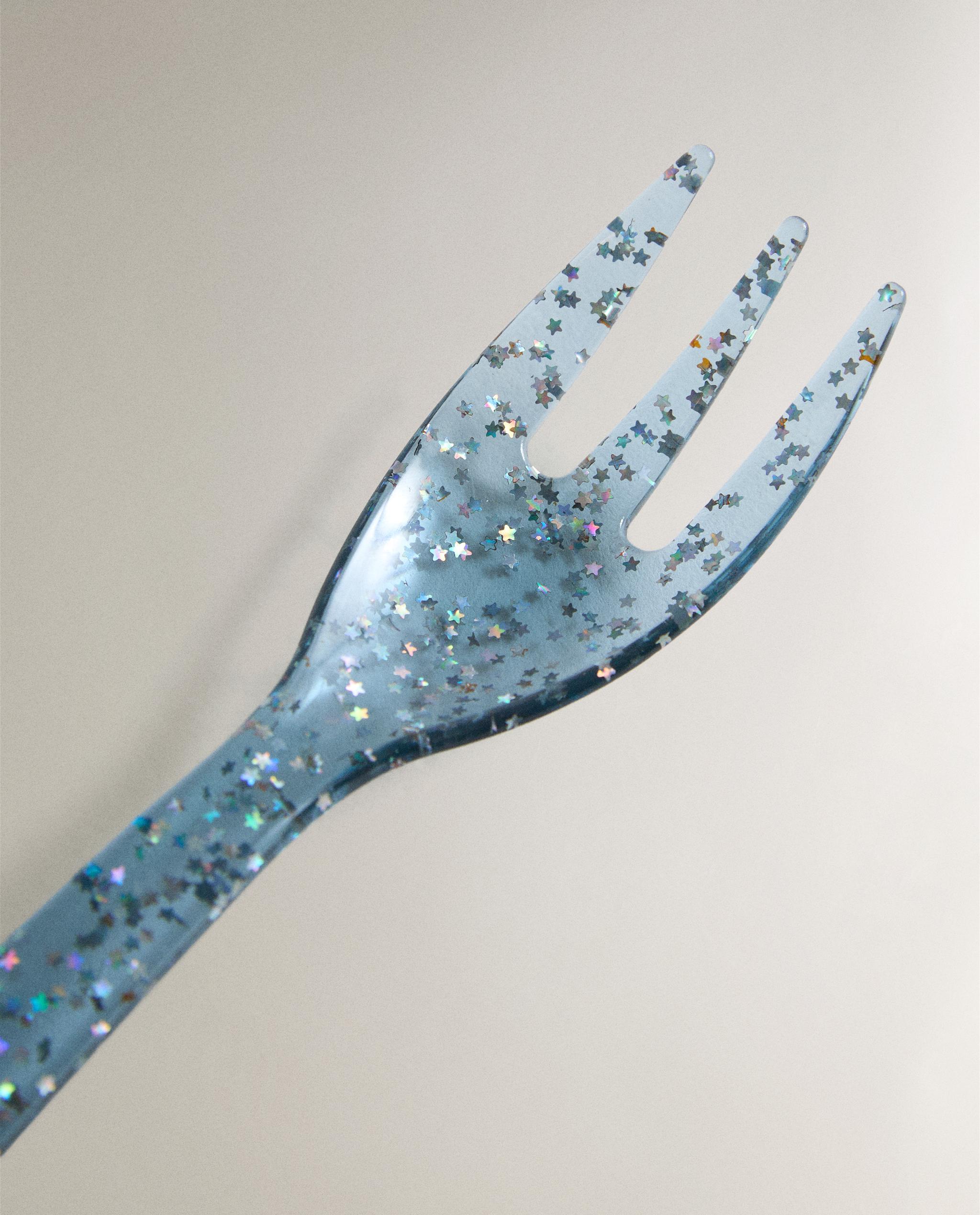 CHILDREN'S GLITTER TRITAN™ FORK WITH STARS product thumbnail 5