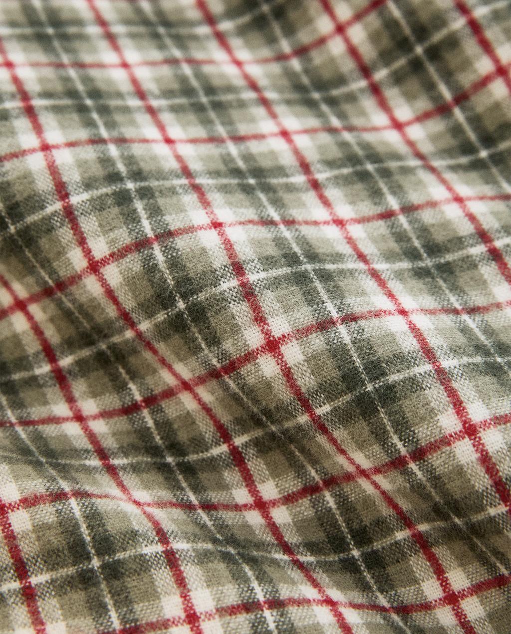 CHILDREN’S CHRISTMAS CHECK FLANNEL FITTED SHEET