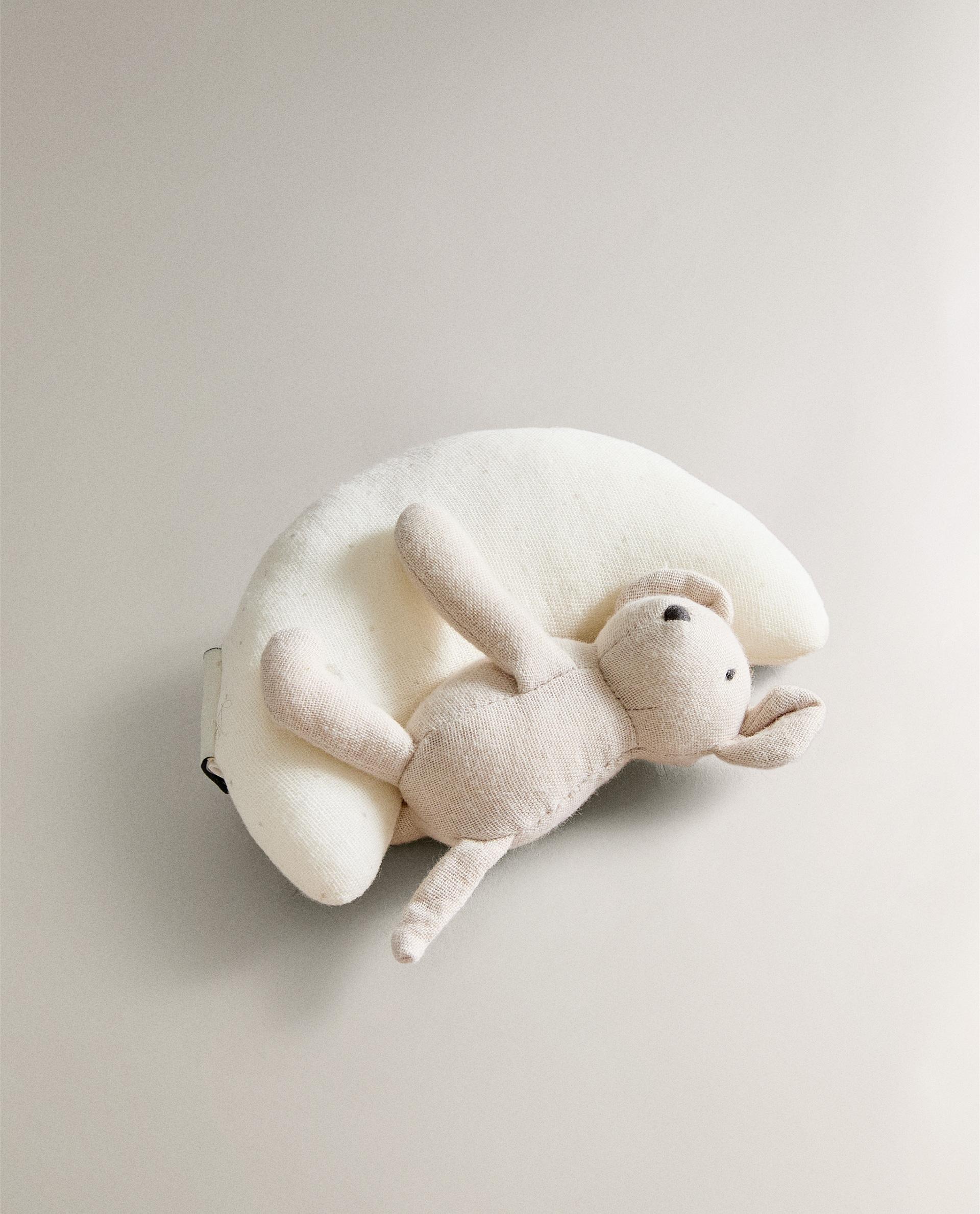 PELUCHE ENFANT HOCHET PETITE SOURIS LUNE