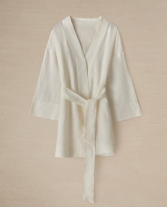 LINEN DRESSING GOWN LINEN DRESSING GOWN