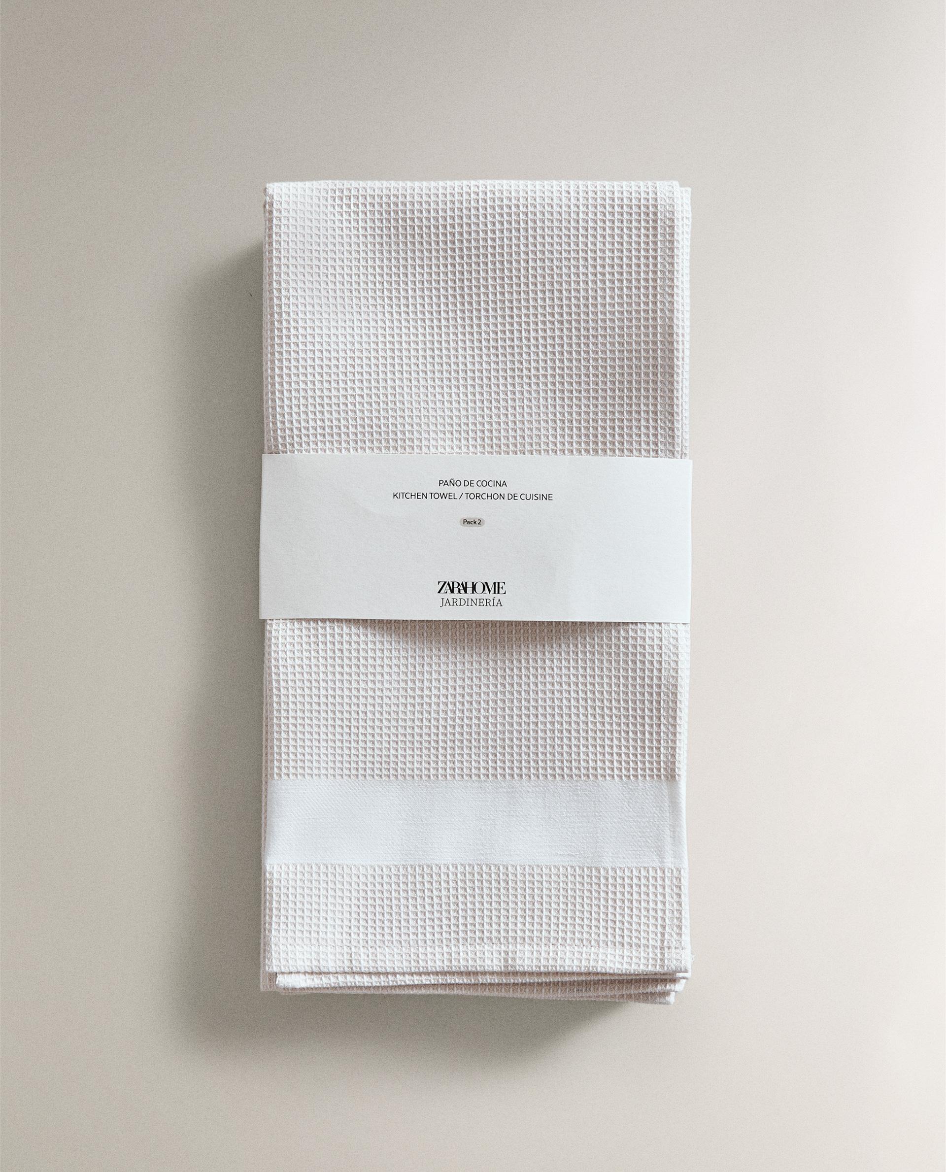 PACK OF WAFFLE-KNIT TEA TOWELS (PACK OF 2) product thumbnail 7