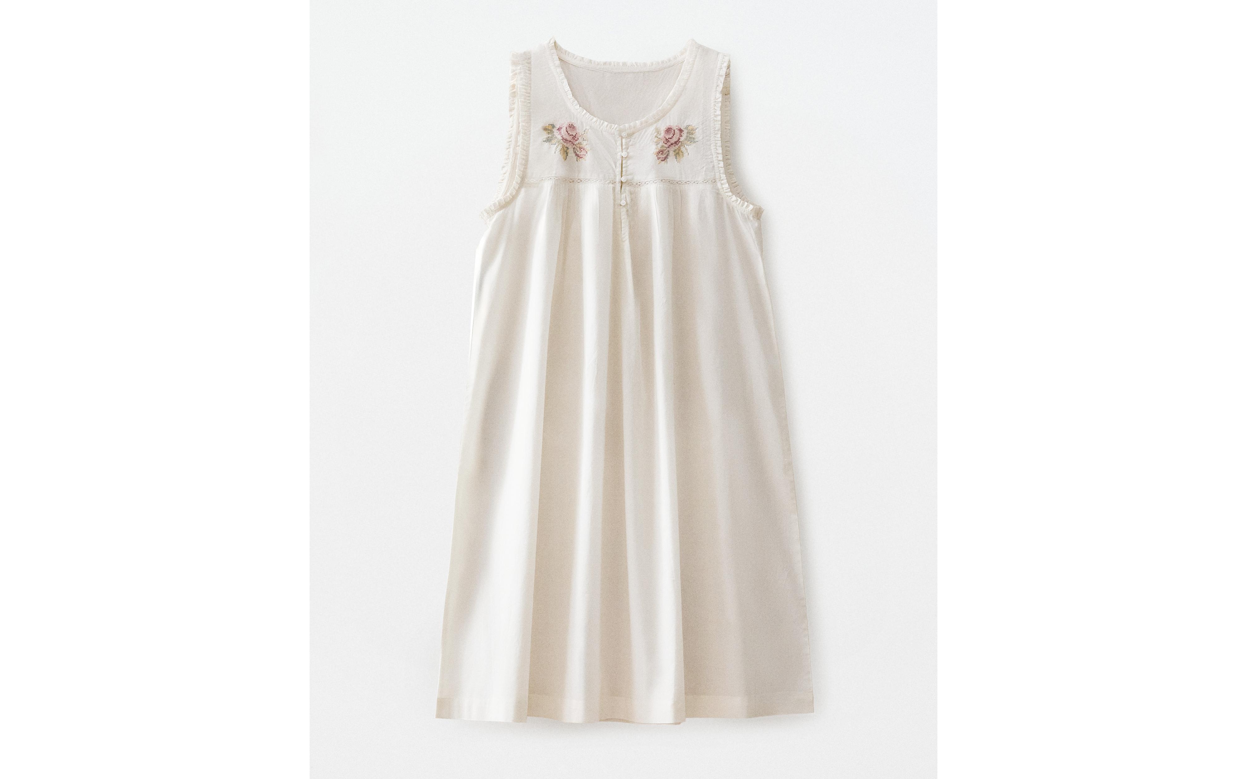 EMBROIDERED COTTON NIGHTDRESS product thumbnail 8