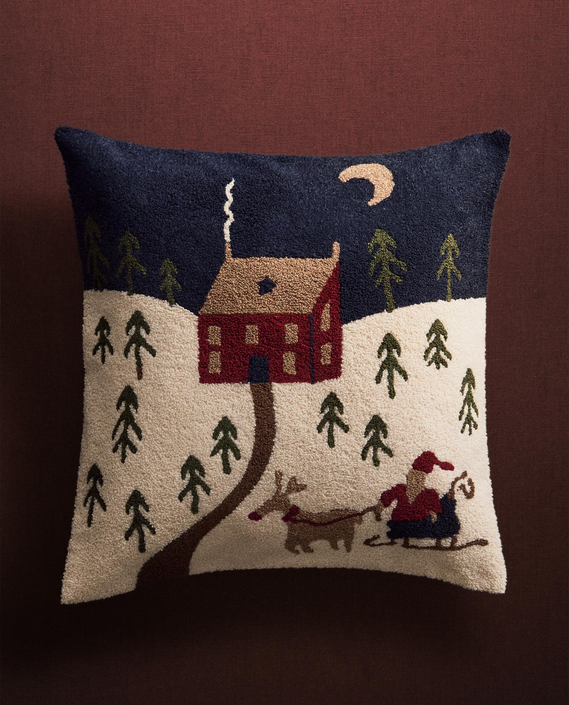 クリスマス 雪の家 クッションカバー | Zara Home 日本/Japan