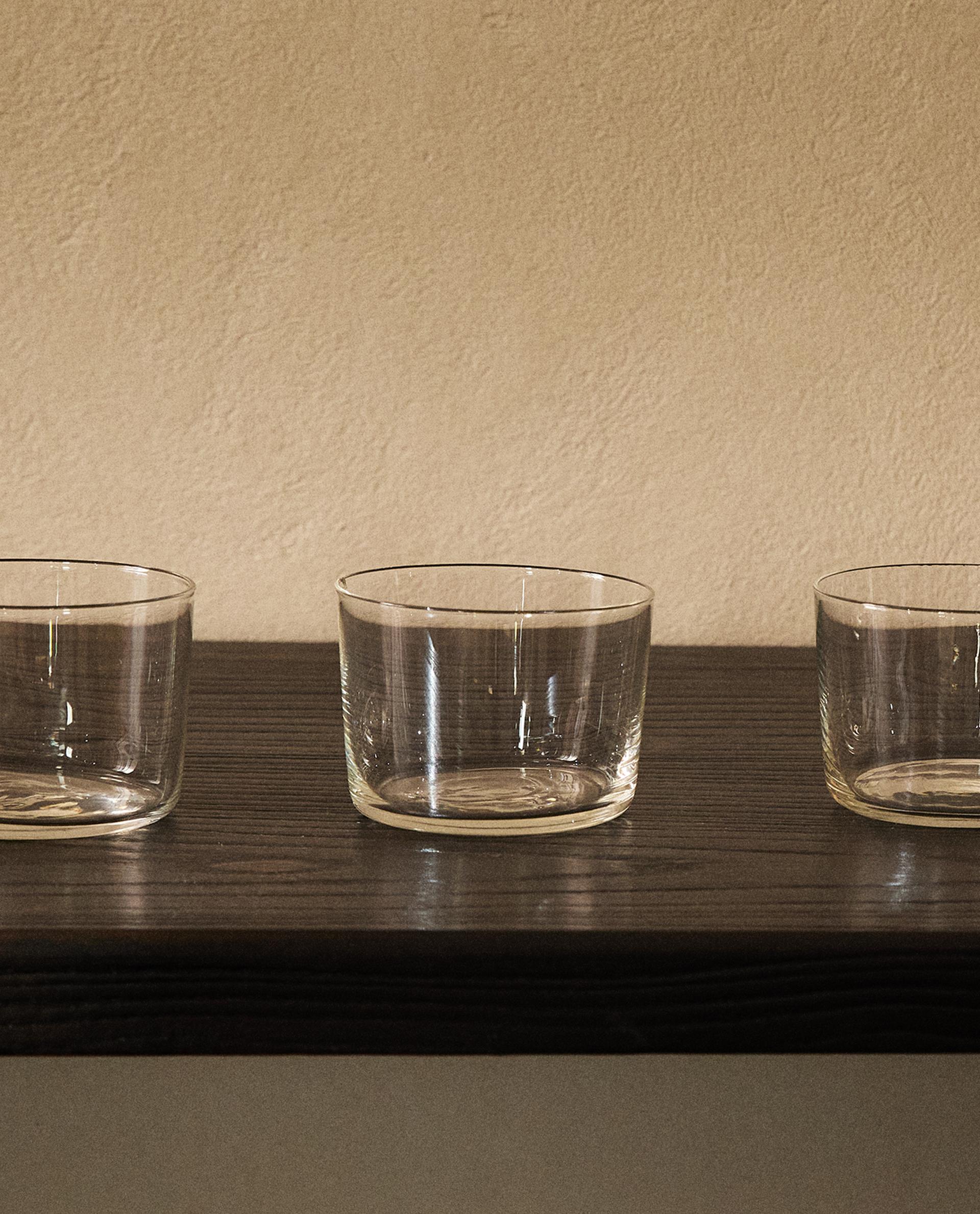 PACK OF LOW GLASS TUMBLERS (PACK OF 4)