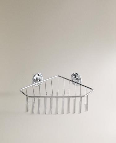 SILVER CORNER SHOWER SHELF