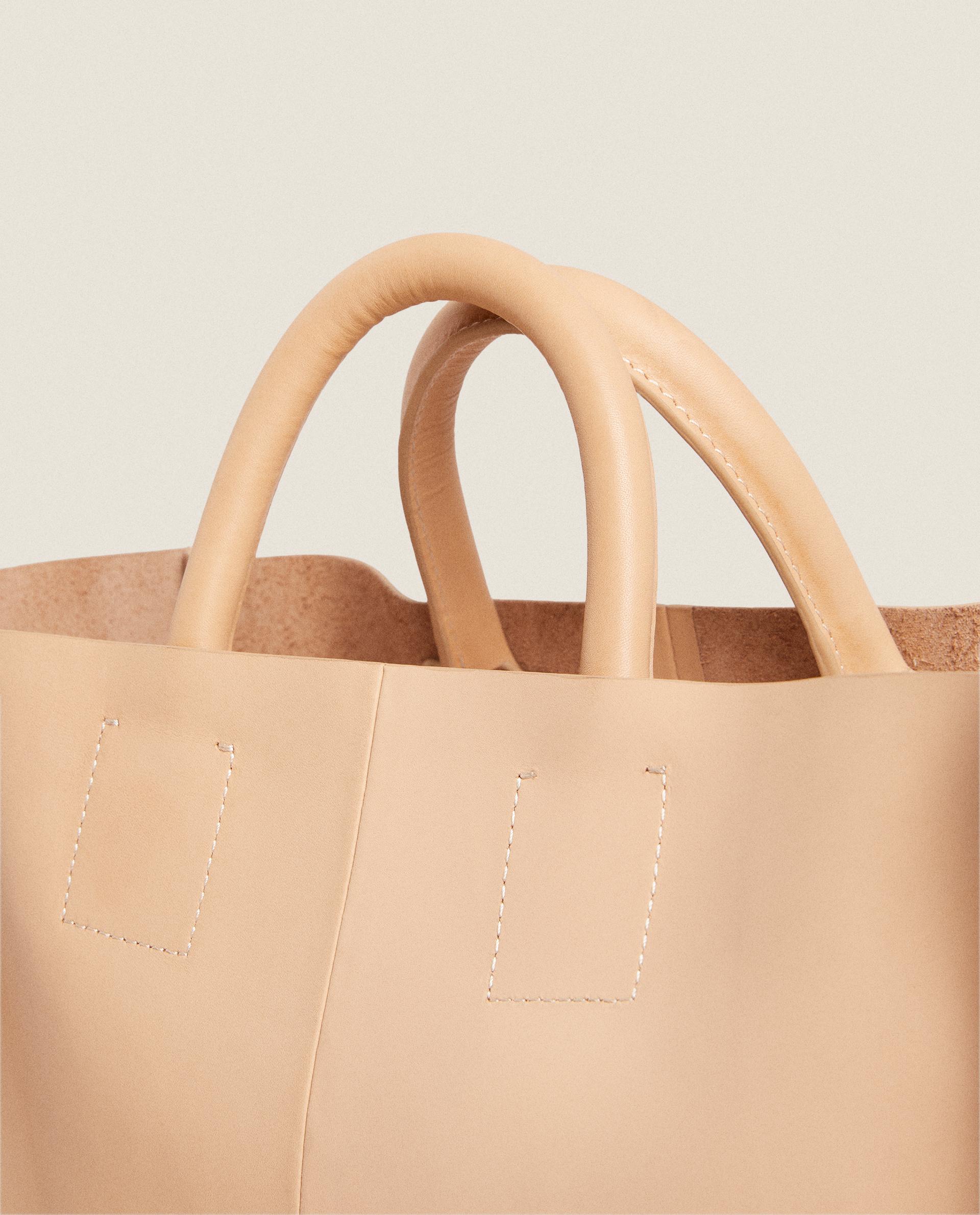 LEATHER MINI TOTE BAG | Zara Home United States of America