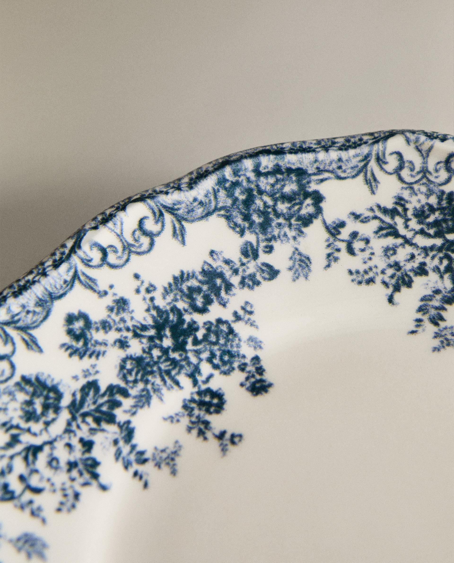 FLORAL EARTHENWARE SIDE PLATE