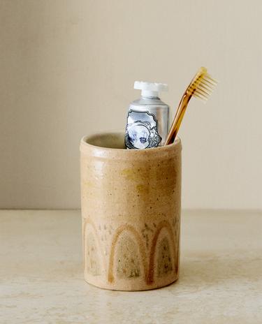 VASO CEPILLO DIENTES TERRACOTA
