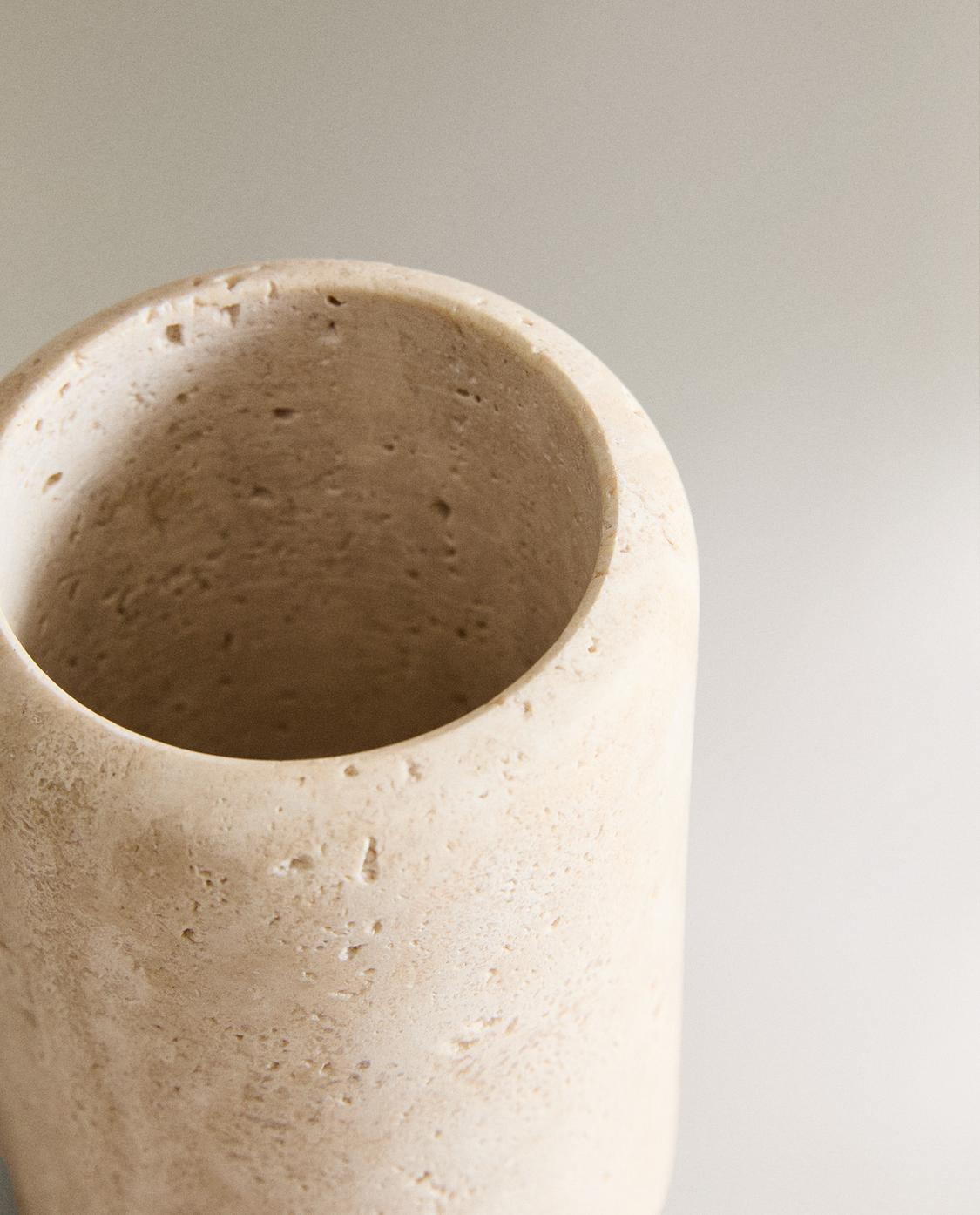 Portaspazzolini Ceramica Motivo Marmo 300ml | Bicchiere Elegante Per Bagno - Foto 12