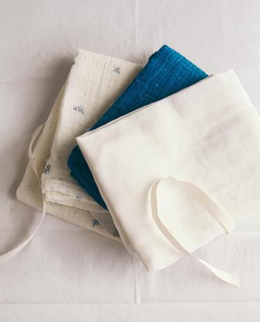 MOUSSELINES BÉBÉ FLEUR (LOT DE 3)