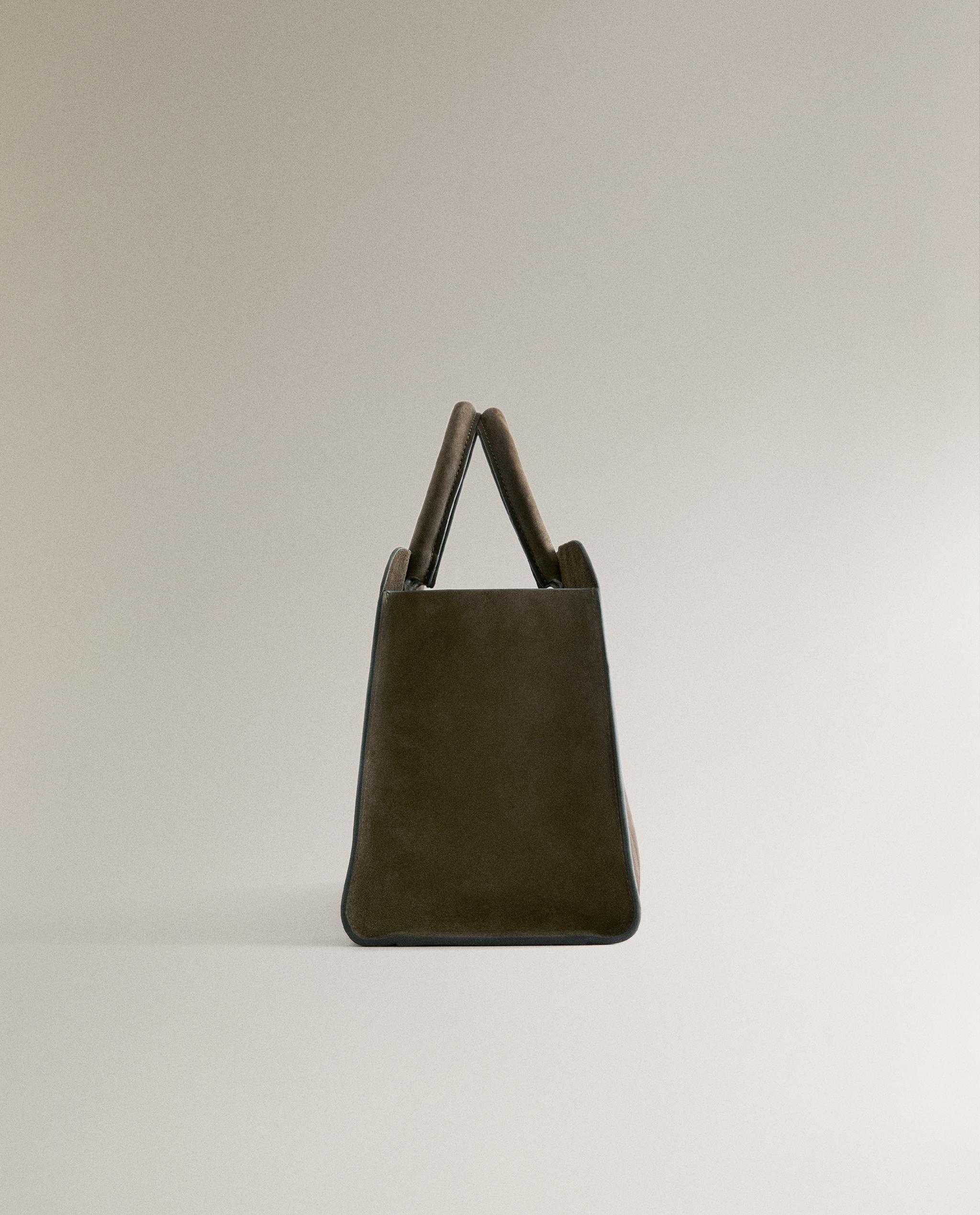 MINI NUBUK LEATHER SHOPPER BAG | Zara Home United States of America
