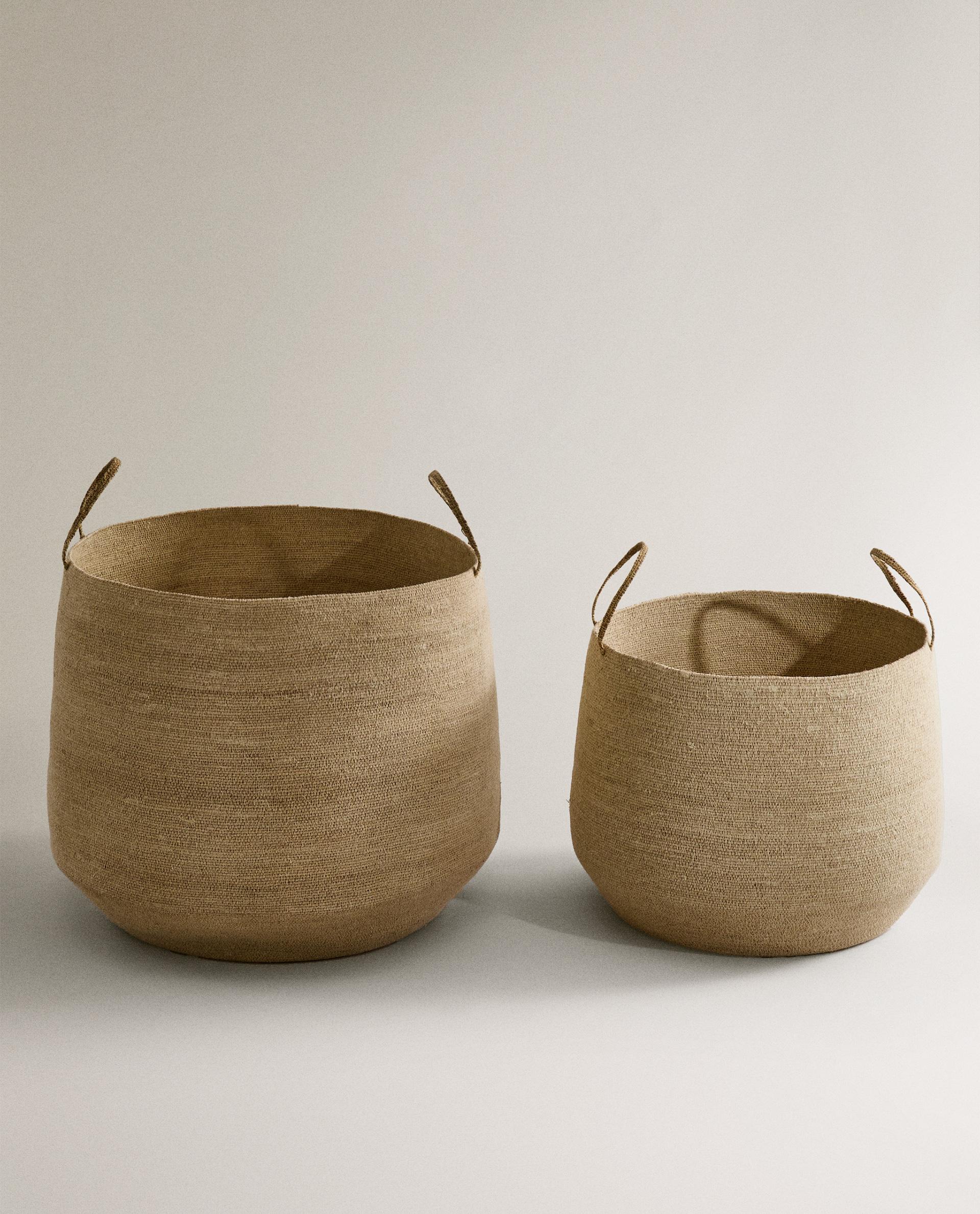 SEAGRASS BASKETS WITH HANDLES