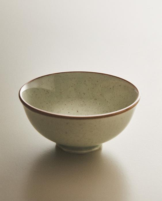 PORCELAIN MINI BOWL WITH ANTIQUE FINISH RIM