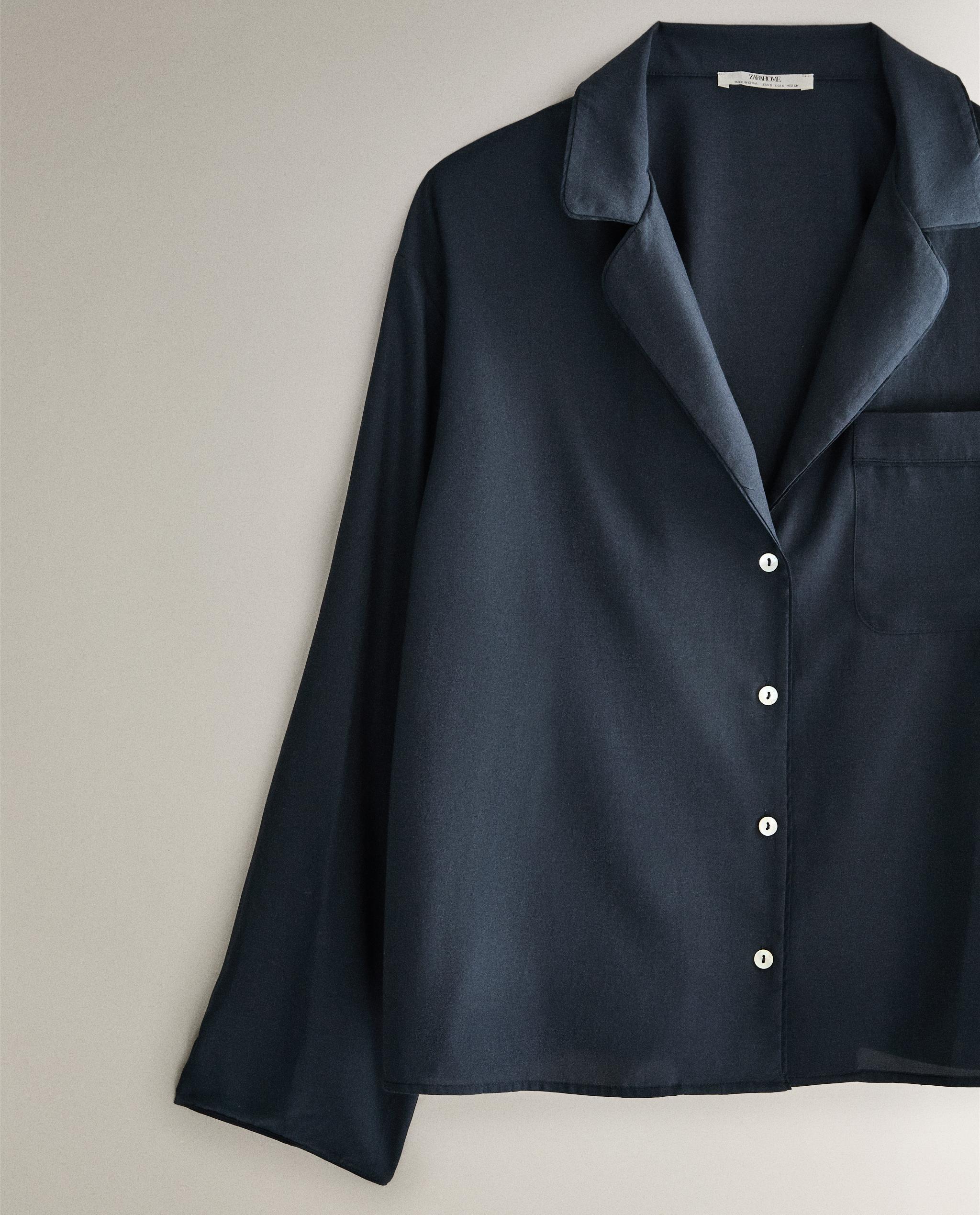 CHEMISE SOIE ET COTON Zara Home België Belgique - Main Image