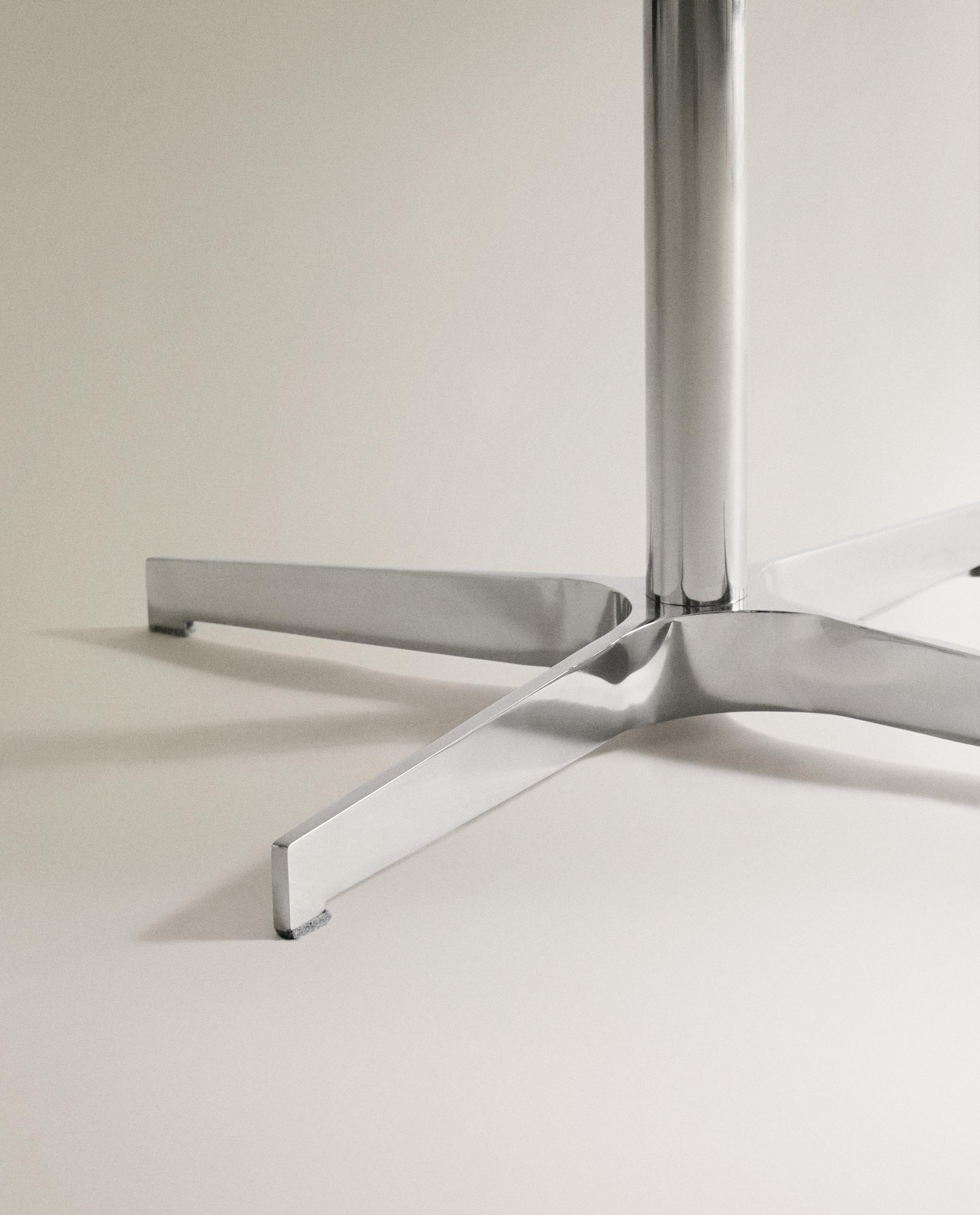 LEATHER AND STAINLESS STEEL STOOL product thumbnail 5