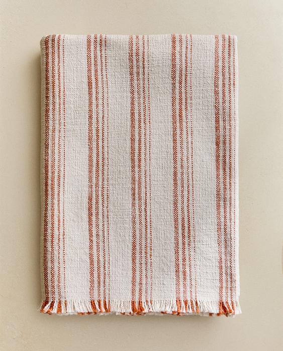 STRIPED COTTON THROW