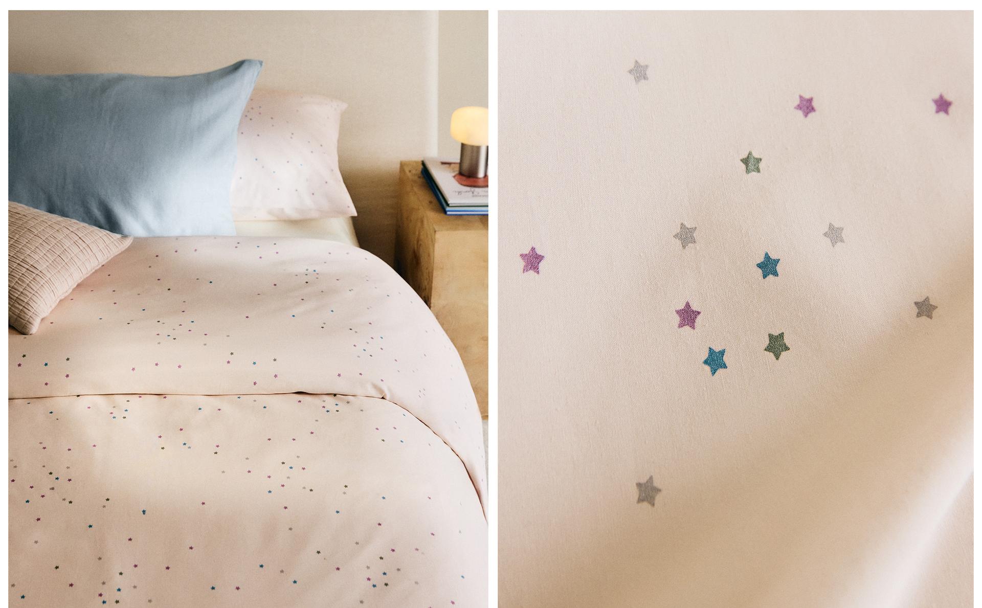KIDS' STARS COTTON DUVET COVER