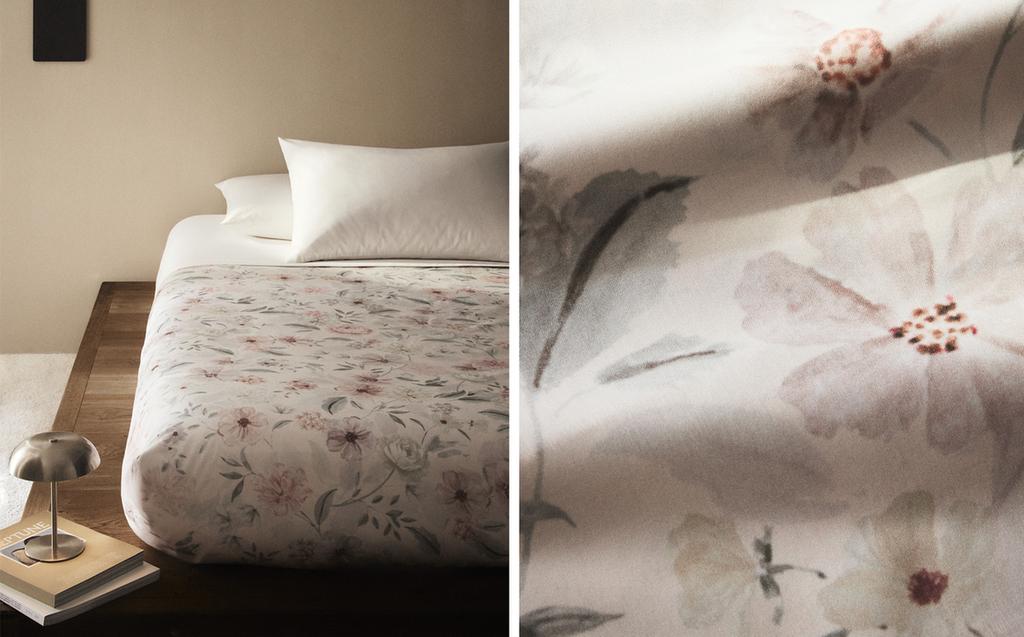 HOUSSE DE COUETTE SATIN FLEUR