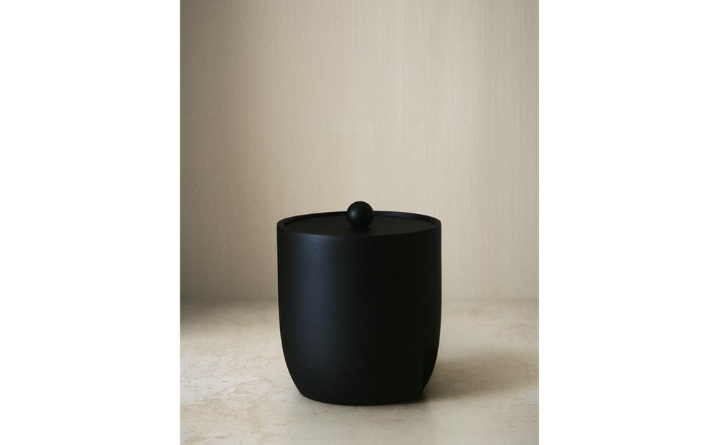 BLACK RESIN BATHROOM JAR BLACK RESIN BATHROOM JAR
