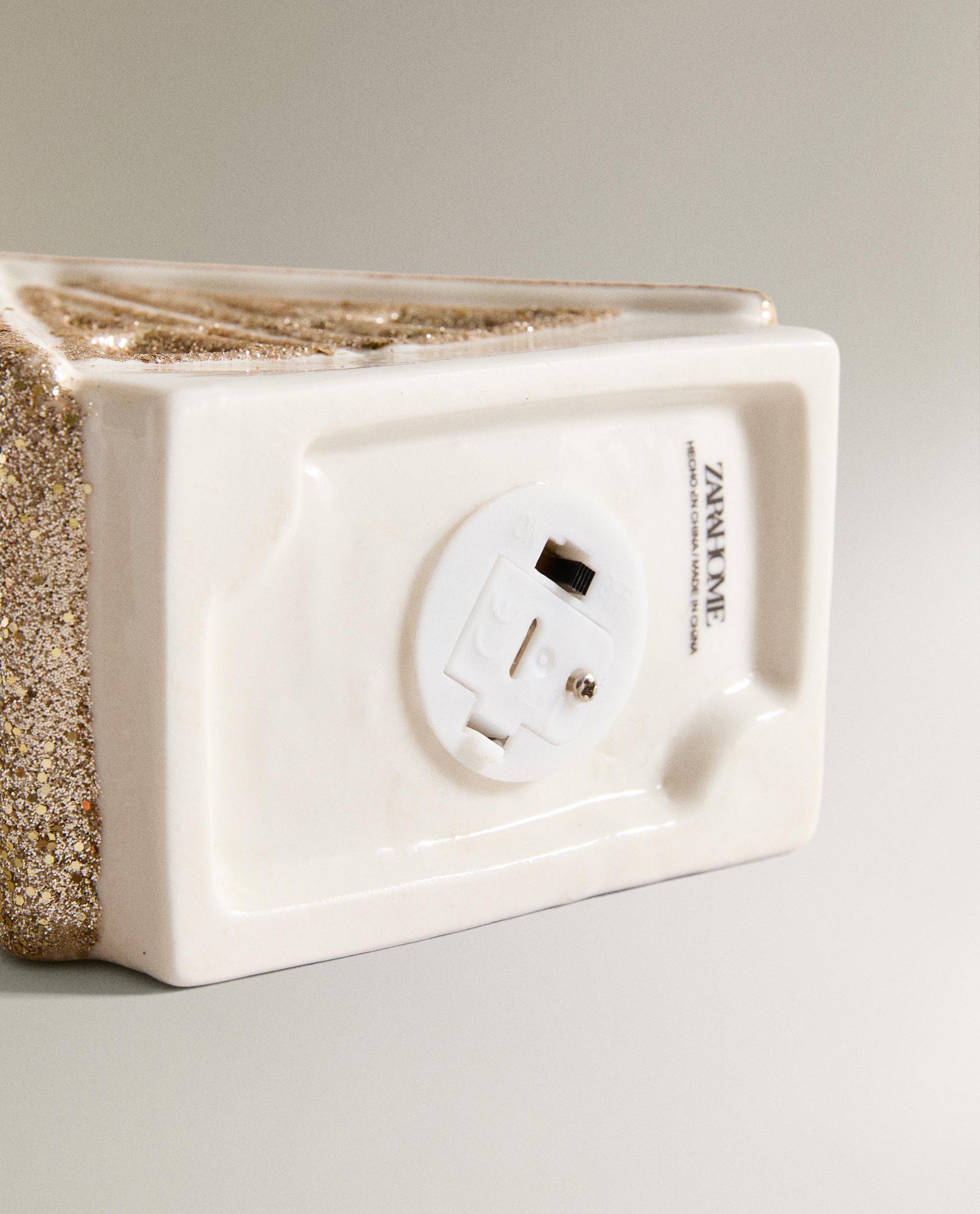 グリッタールーフハウス セラミック クリスマスオーナメント | Zara