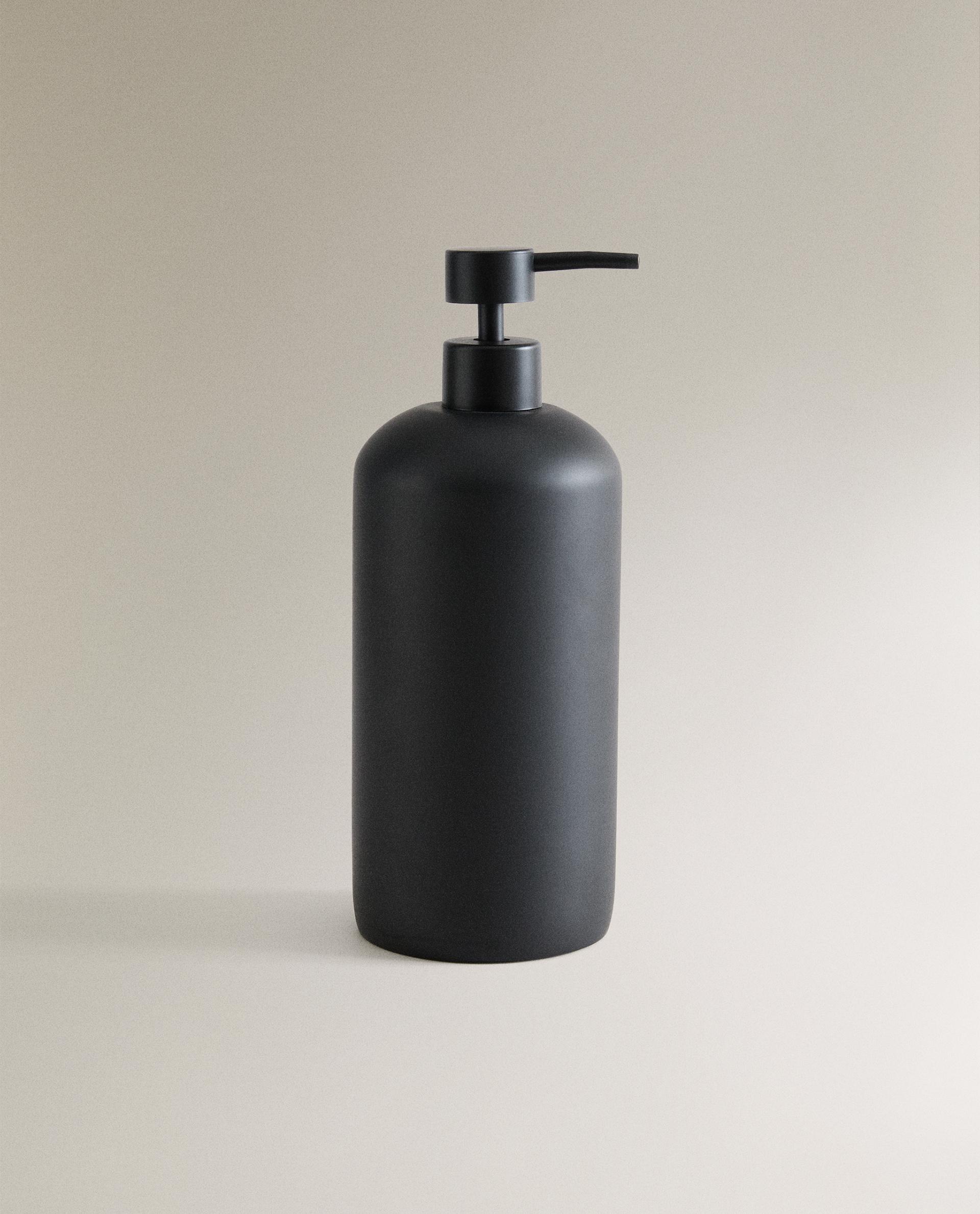 BLACK RESIN SOAP DISPENSER