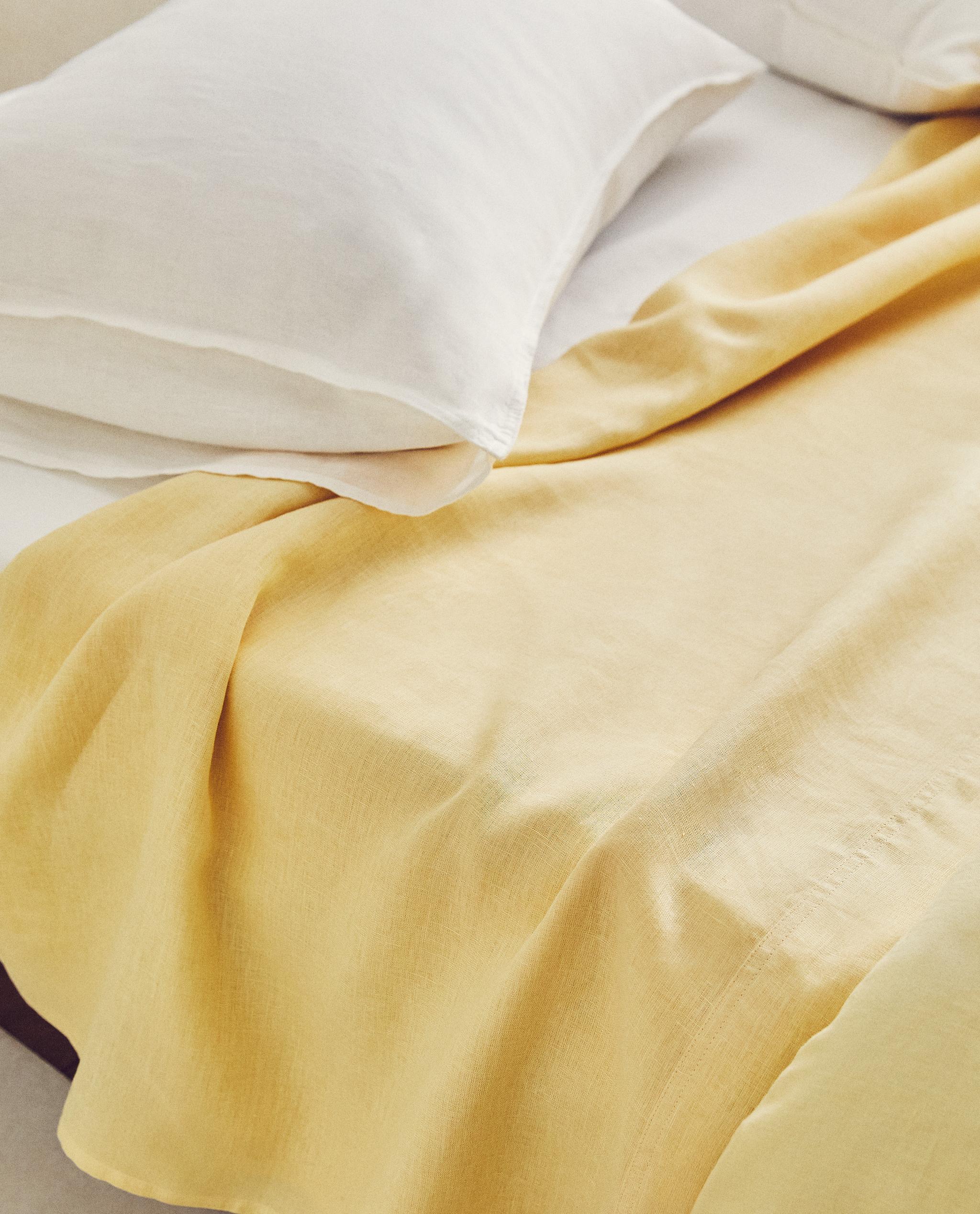 WASHED LINEN FLAT SHEET (140 GSM)