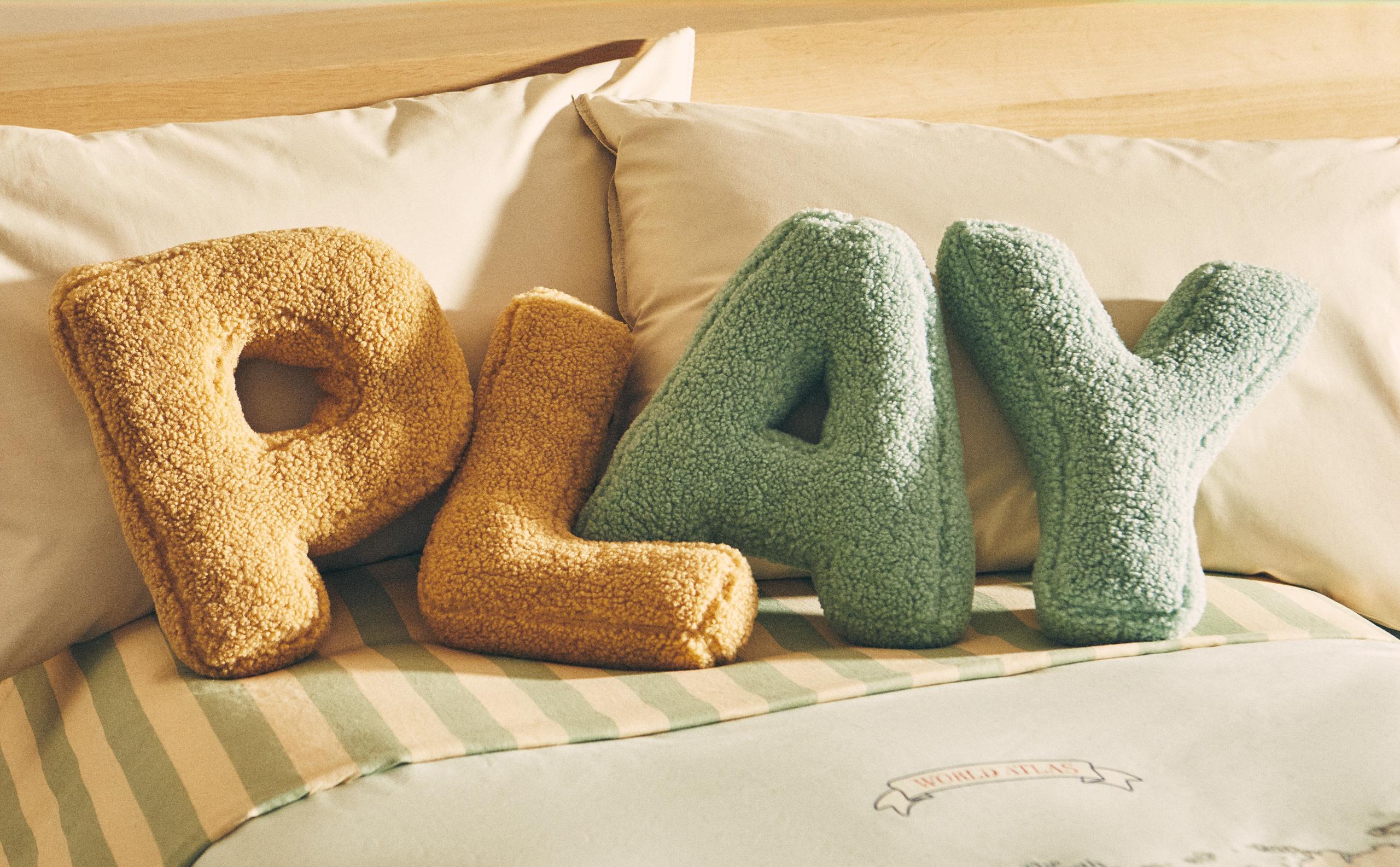 CHILDREN’S LETTER SHAPED CUSHIONS