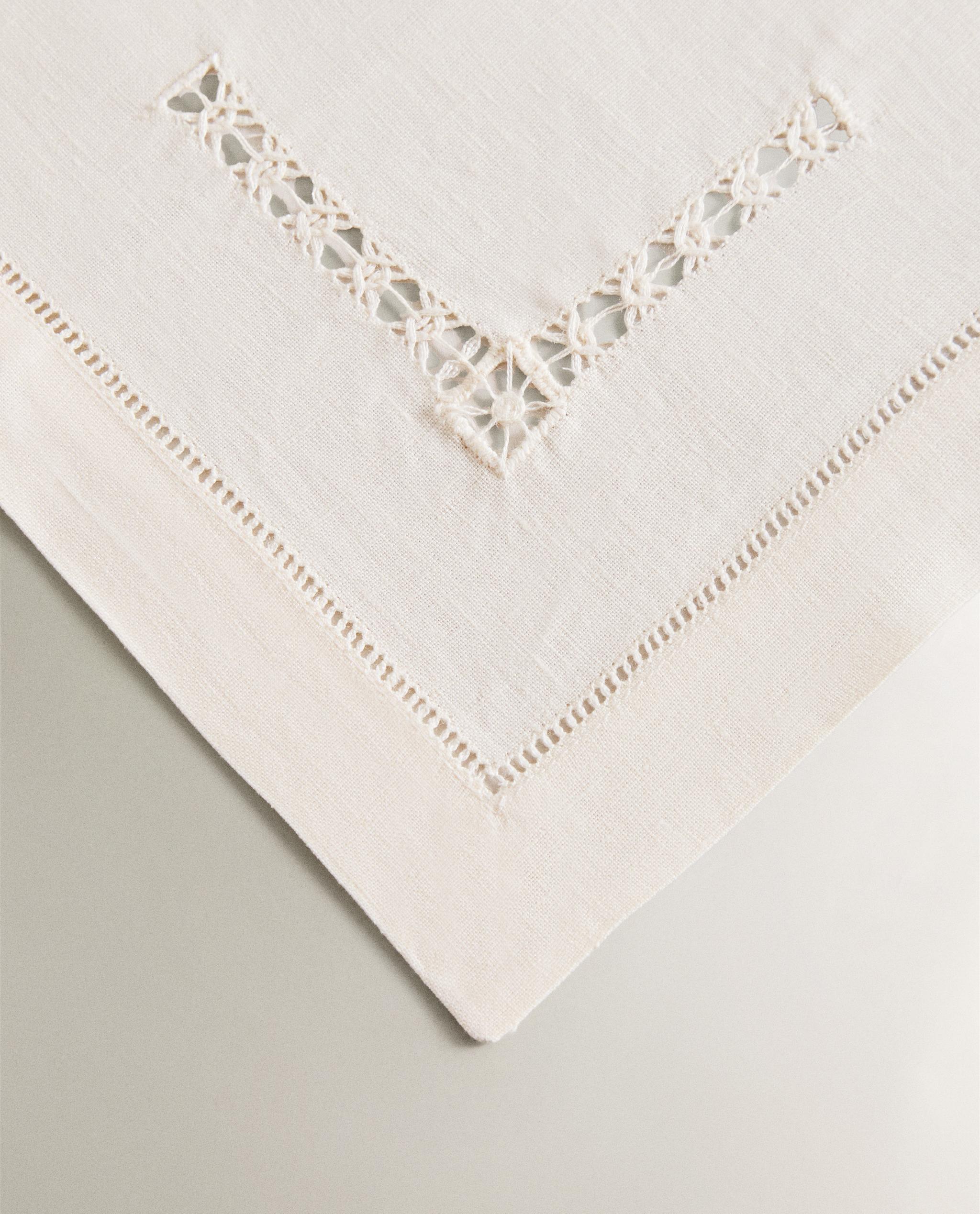PACK OF HEMSTITCHED LINEN NAPKINS (PACK OF 2) product thumbnail 6