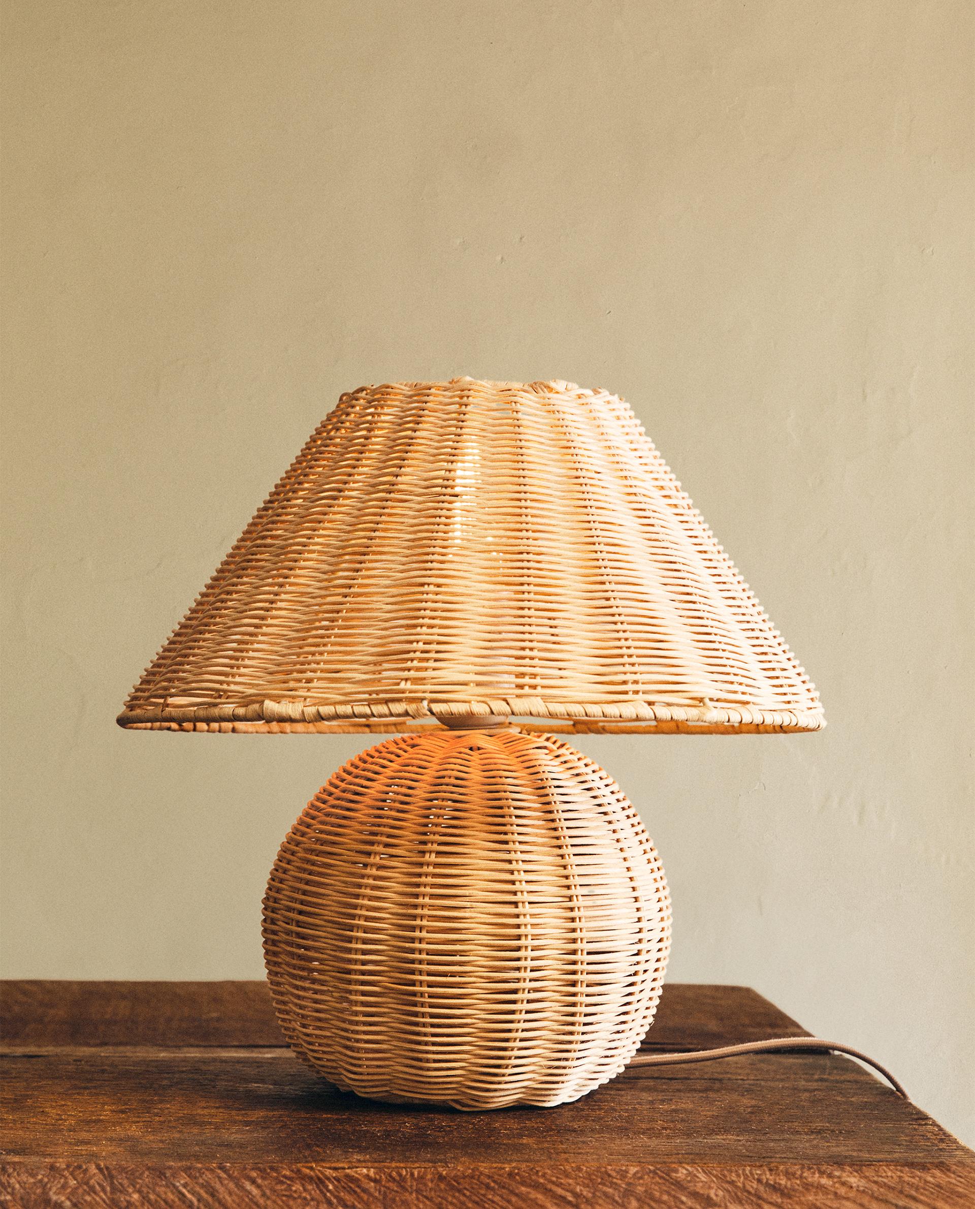 ZARA home ライト DZIECIĘCA LAMPA BIURKOWA Z RATTANU | Zara Home Polska / Poland