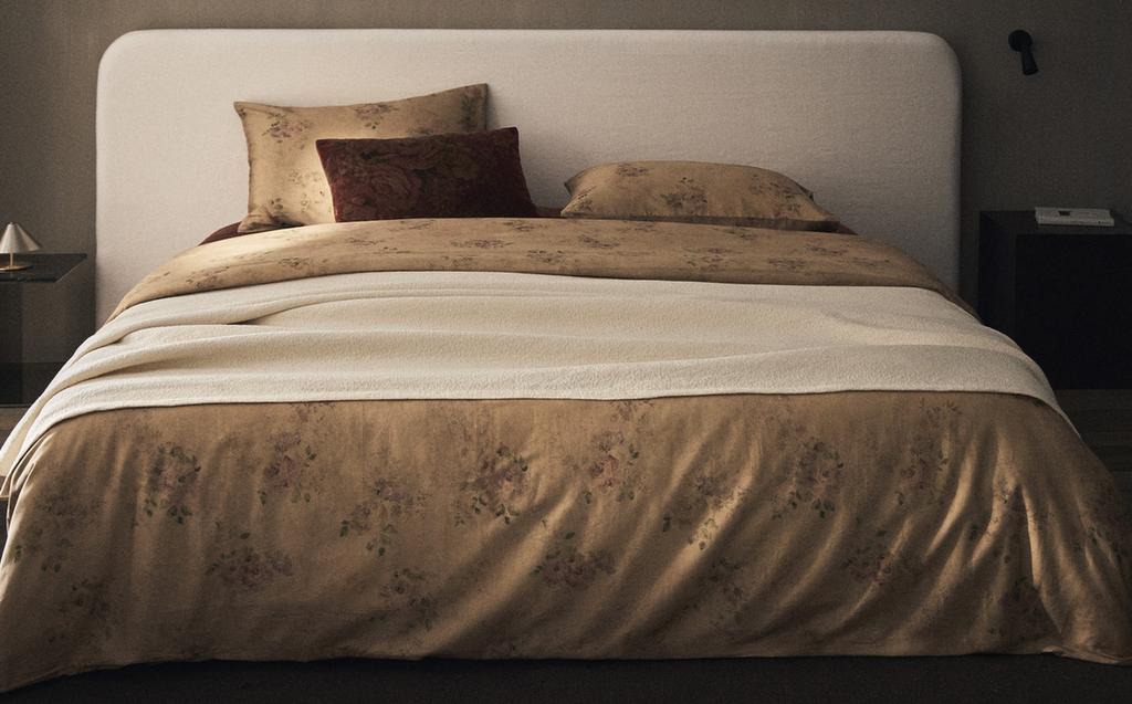 FUNDA NÓRDICA SATÉN ESTAMPADO FLOR