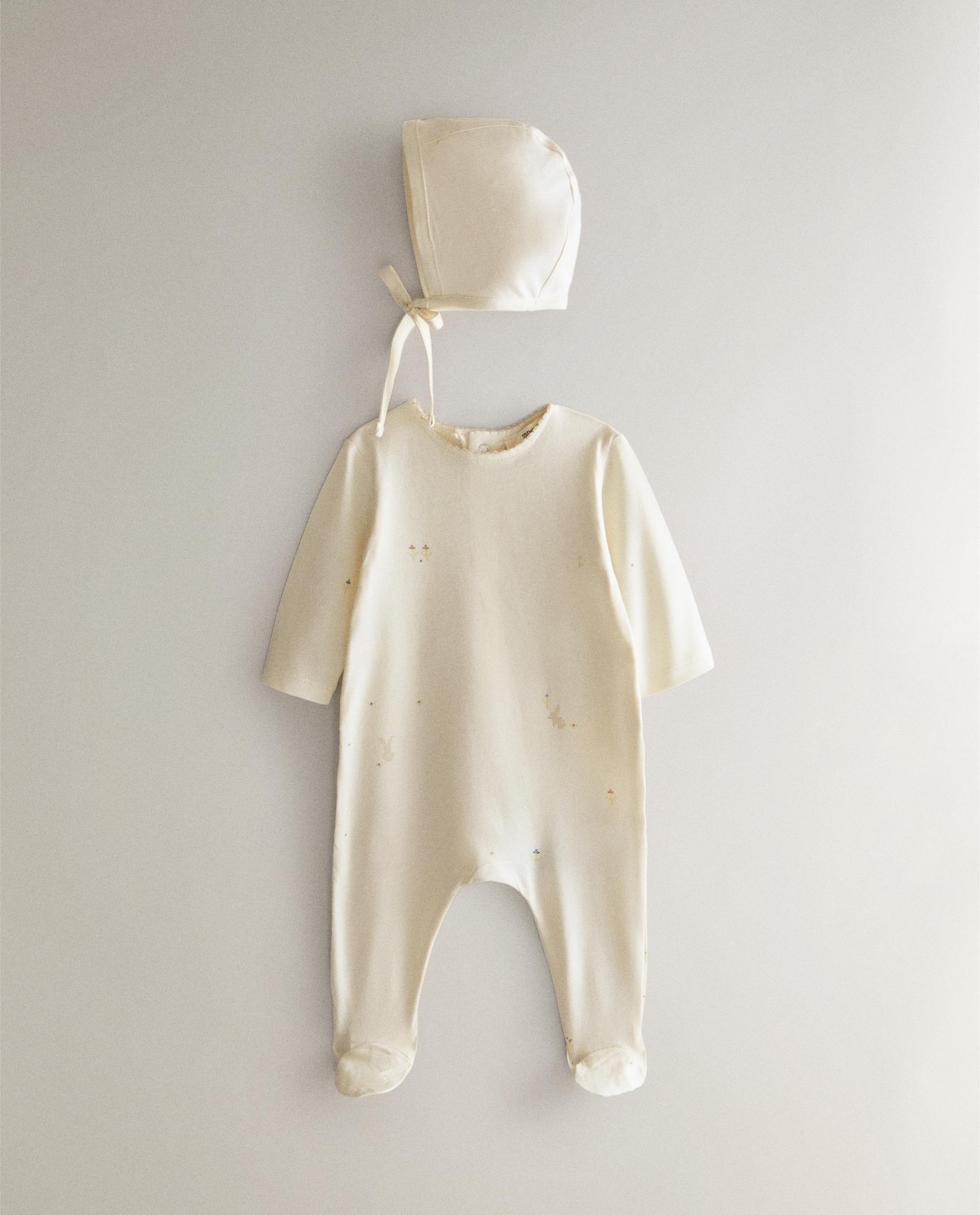 NEWBORN BABY SET WITH RABBITS AND FLOWERS product thumbnail 5