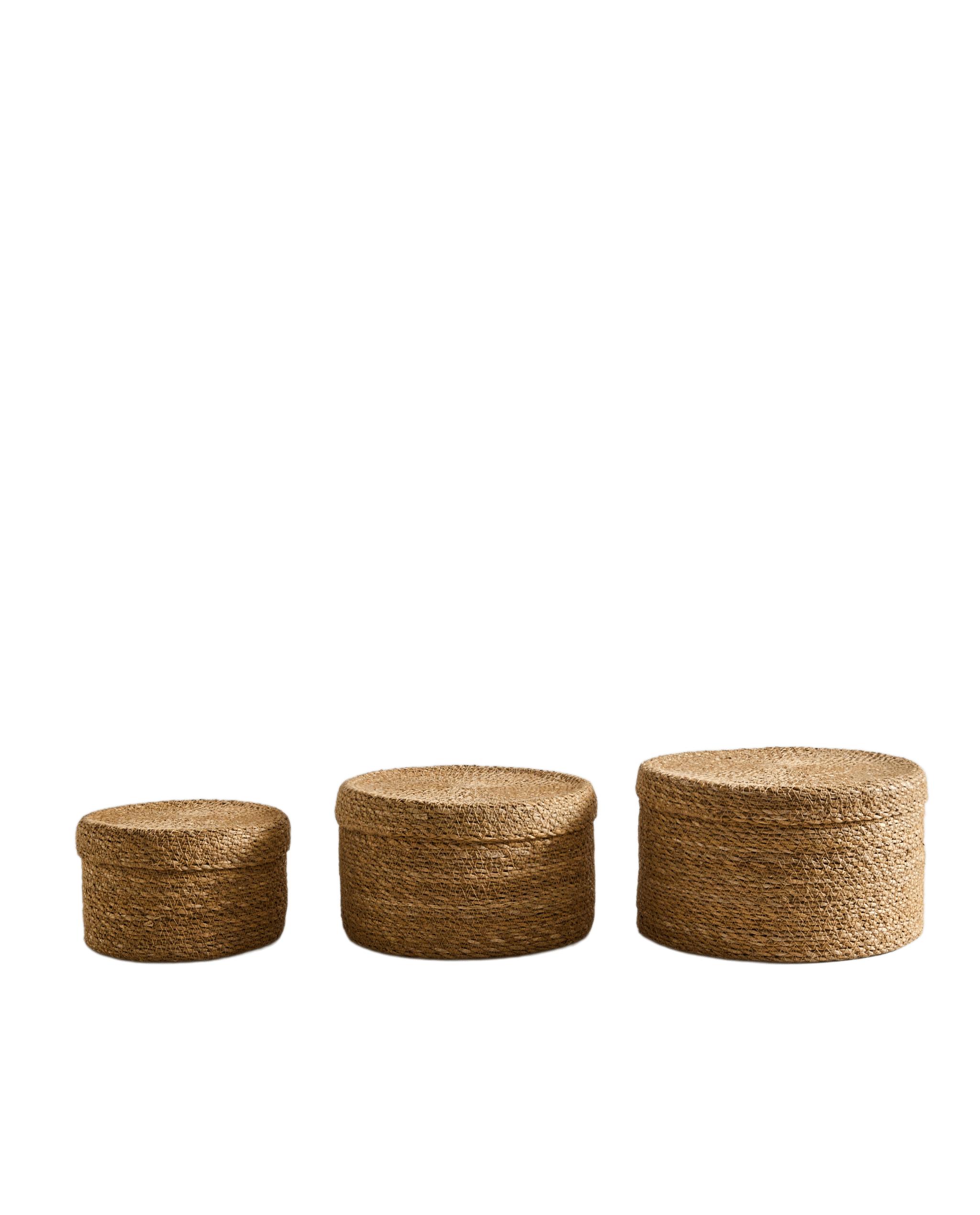 SEAGRASS HAMPER WITH LID