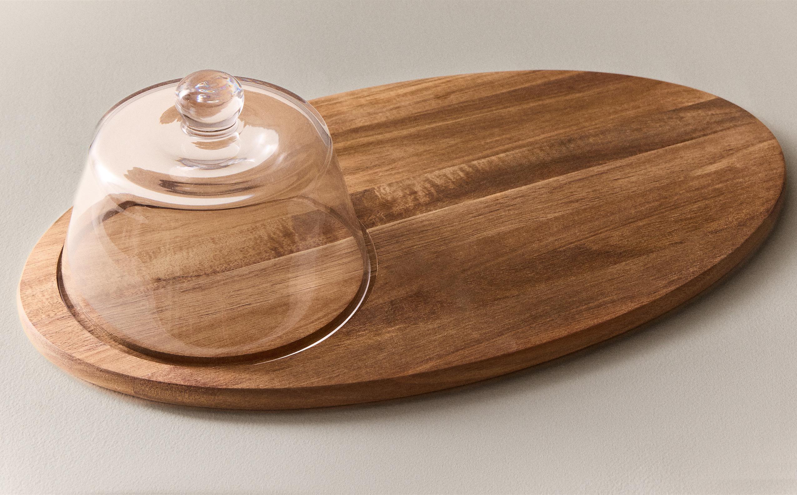 ザラホーム zara ガラストレイ マンゴーウッド 小 ガラスドーム ザラホーム zara ガラストレイ マンゴーウッド 大 ガラスドーム ドーム