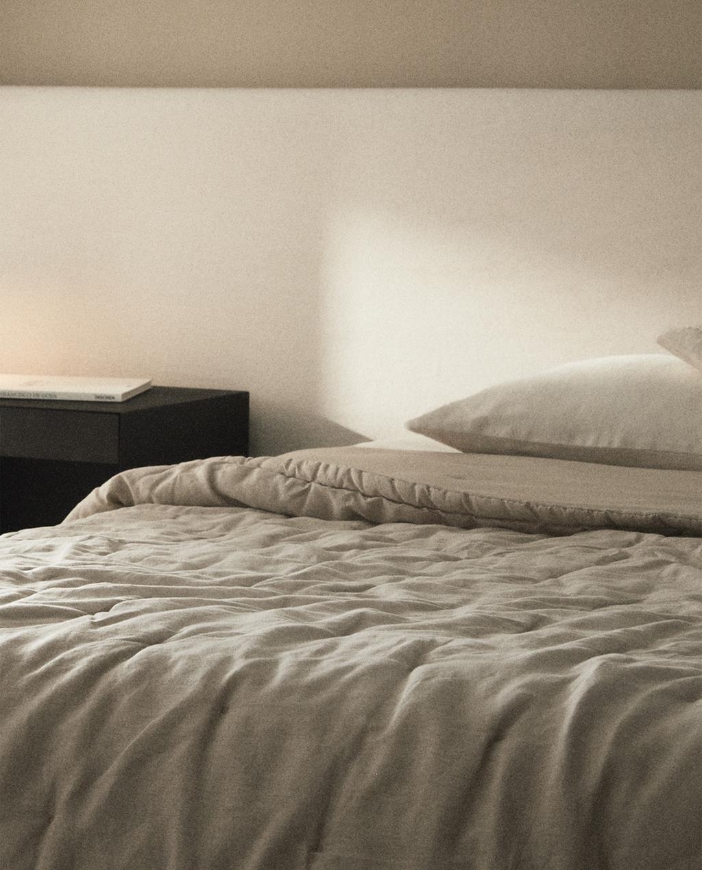 EDREDÓN LINO ACOLCHADO PUNTOS