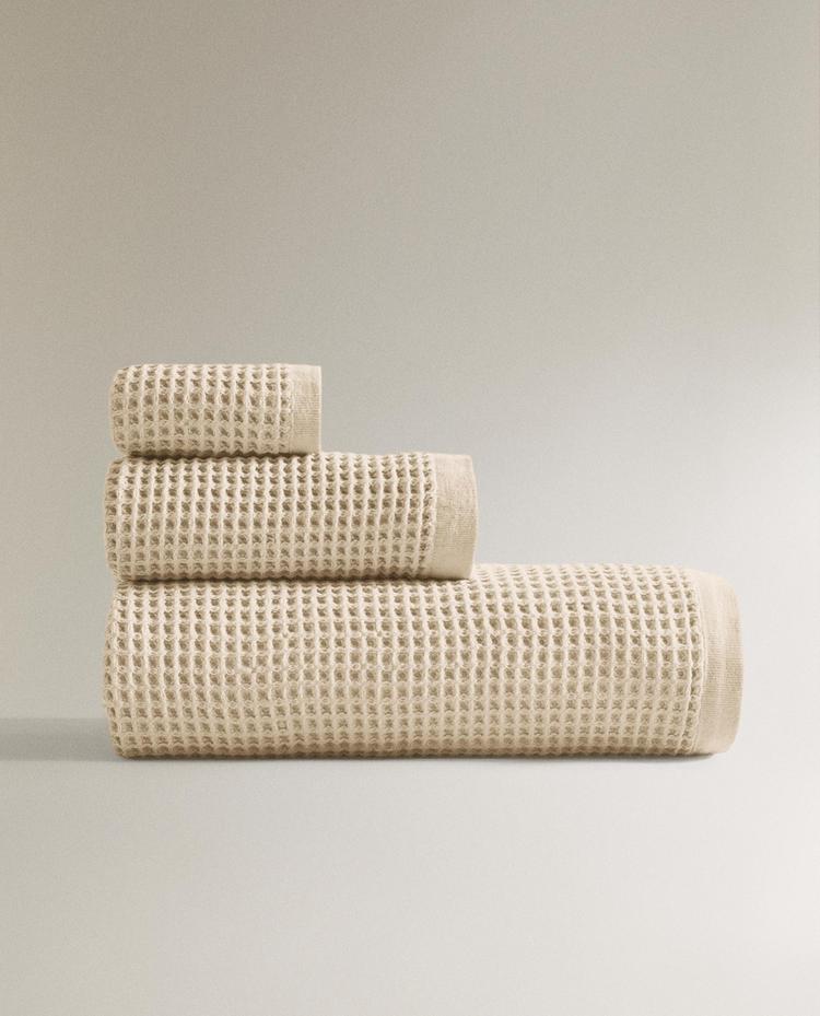 ASCIUGAMANO DA BAGNO IN COTONE WAFFLE