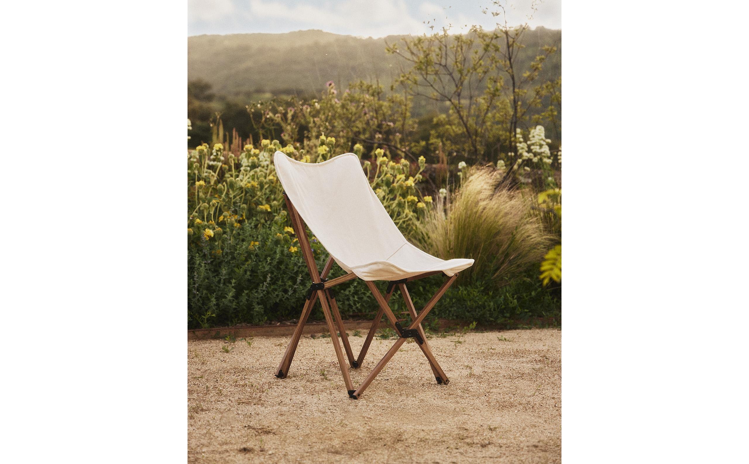 OK-[GLAMPING SILLA PLEGABLE ALUMINIO Y CANVAS - GLENMORE]